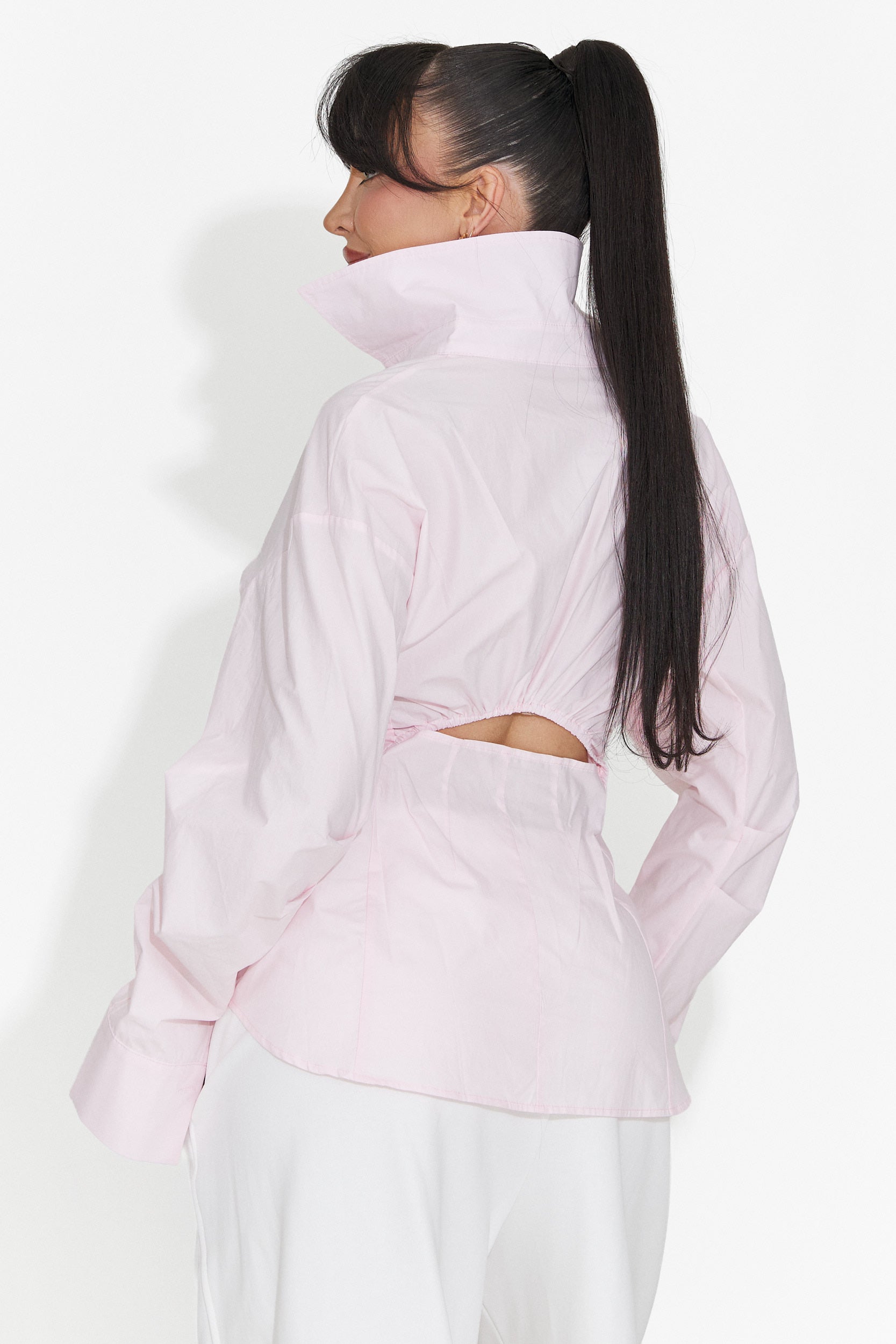 Елегантна дамска риза розова Alesya Bogas