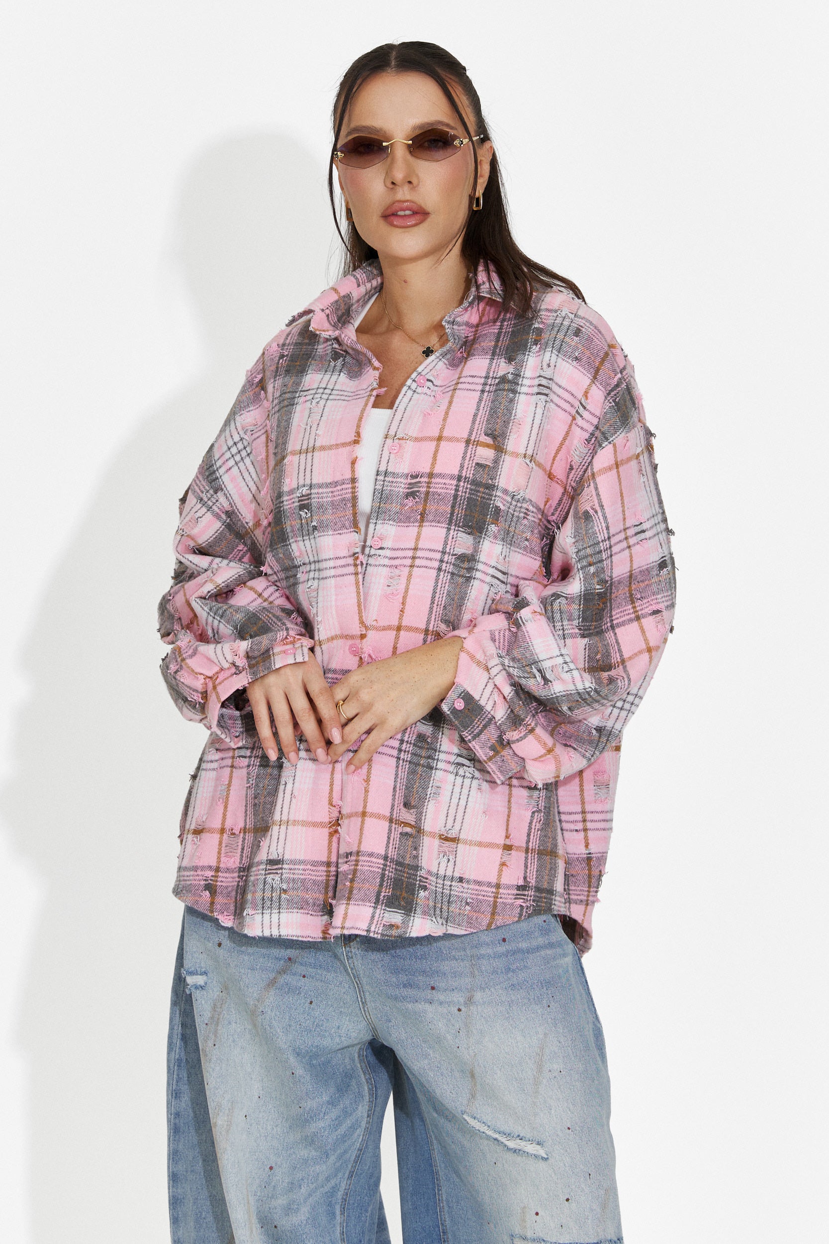 Елегантна розова дамска риза чисто Bogas