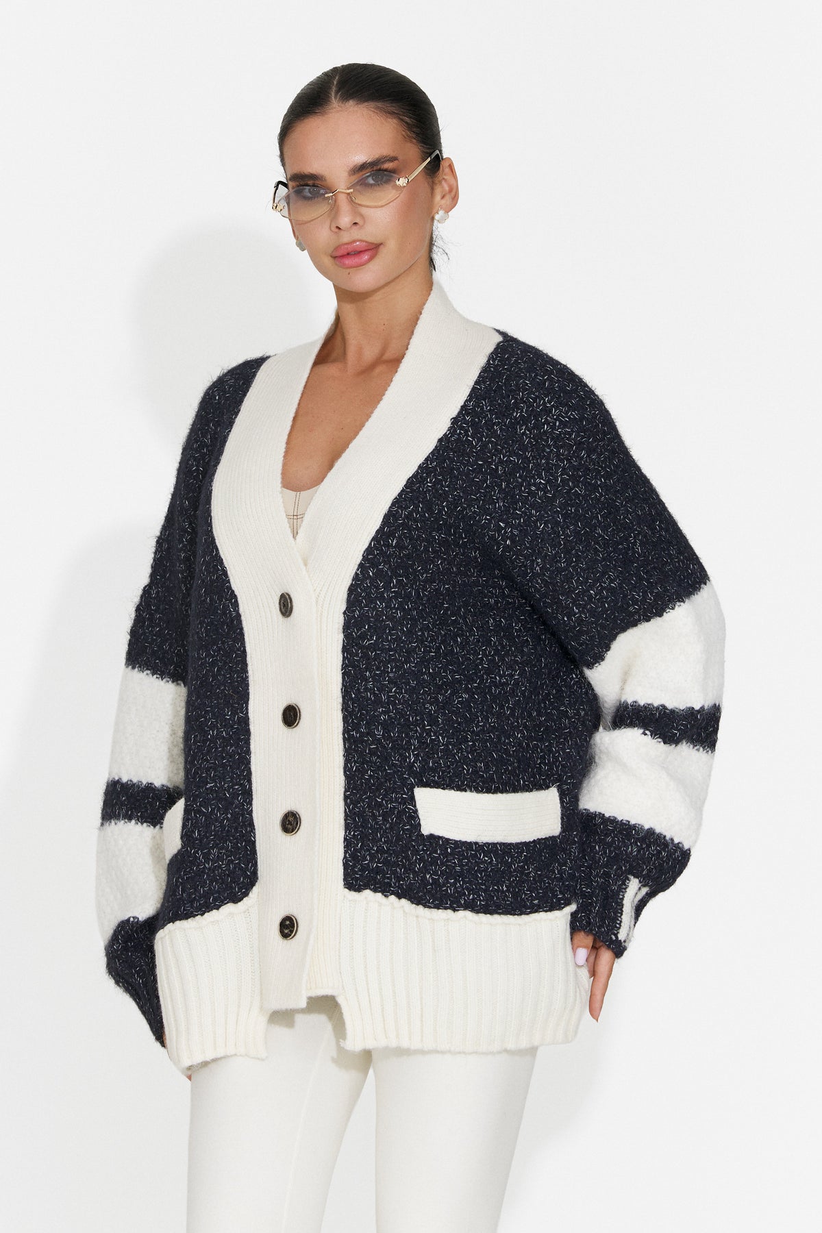 Cardigan casual crem Bloyalia Bogas