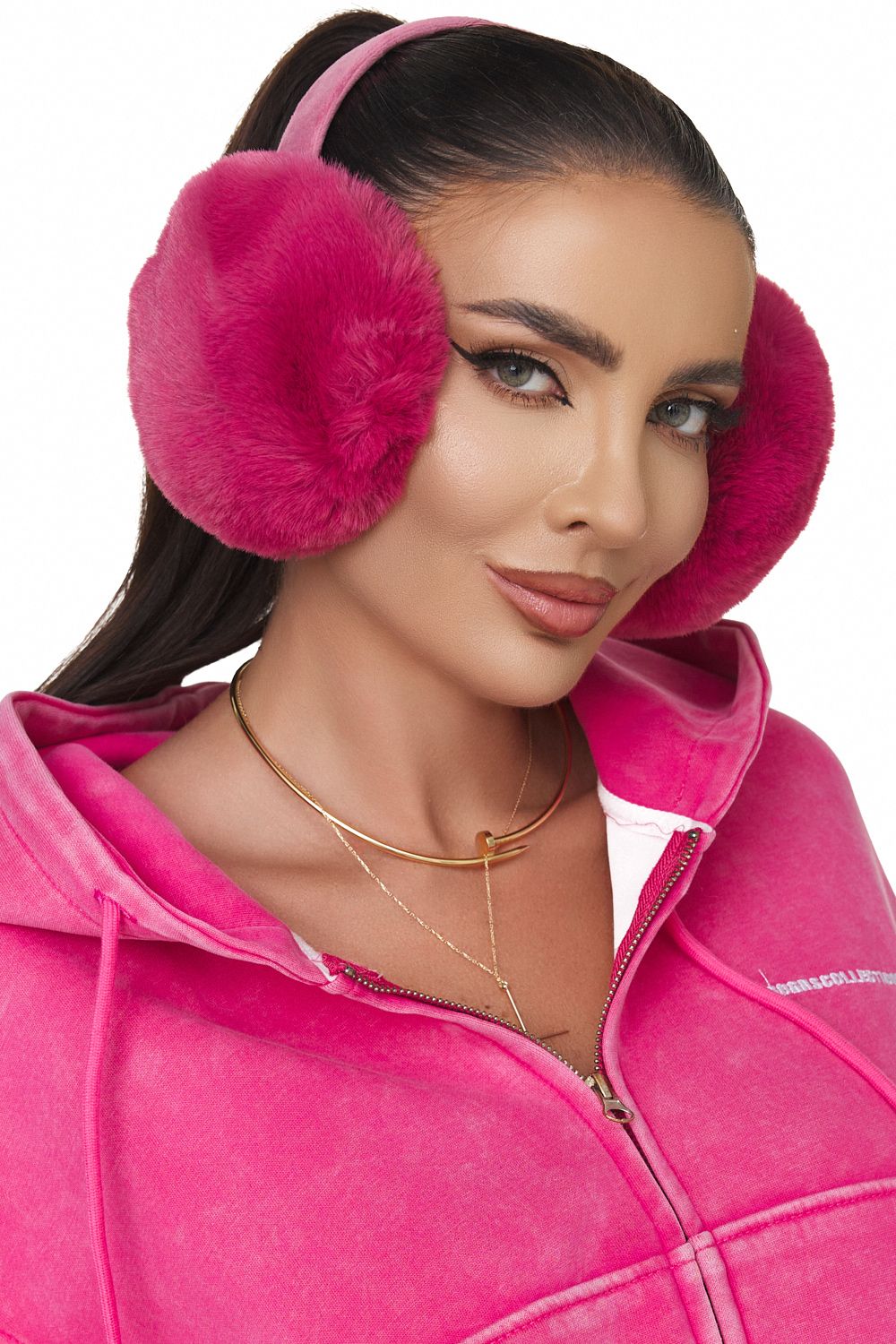 Фуксия защитни слушалки Monezea Bogas