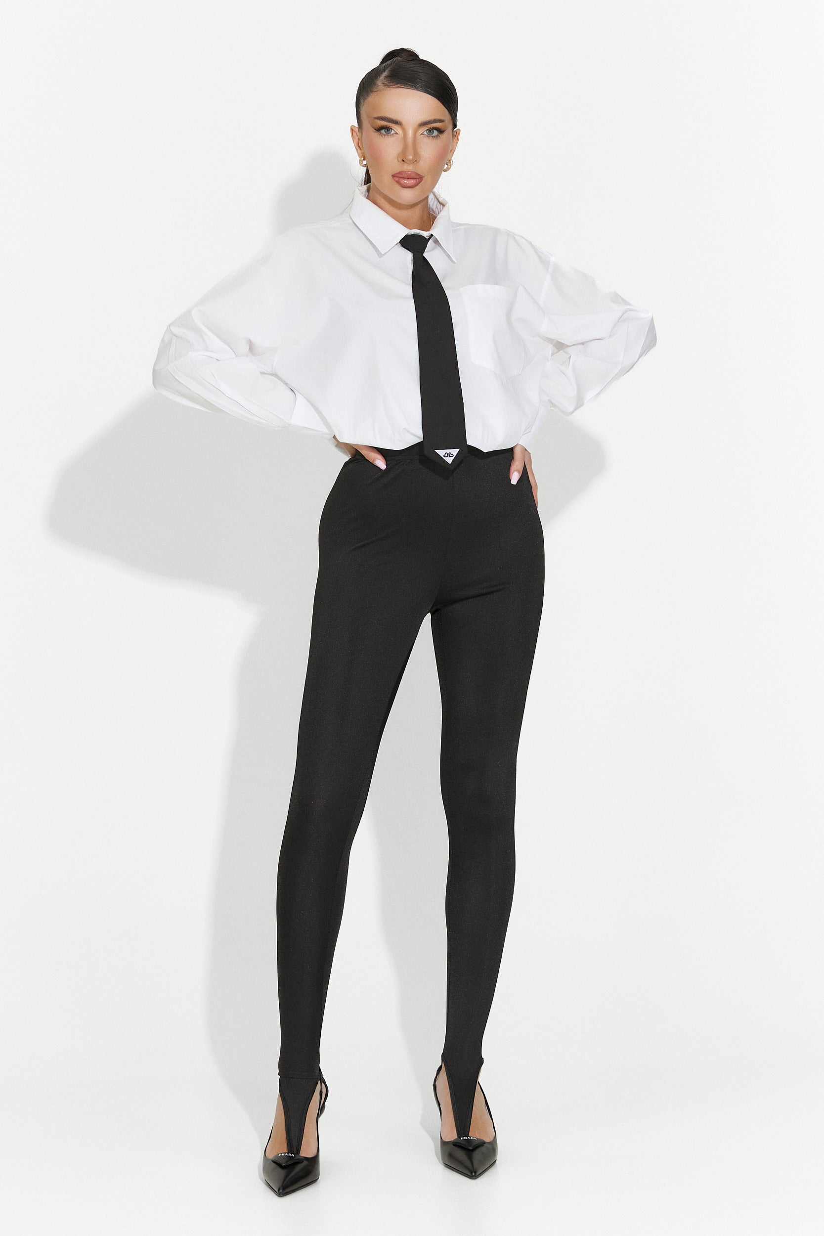 Дамски ежедневни черни клинове Ludica Bogas