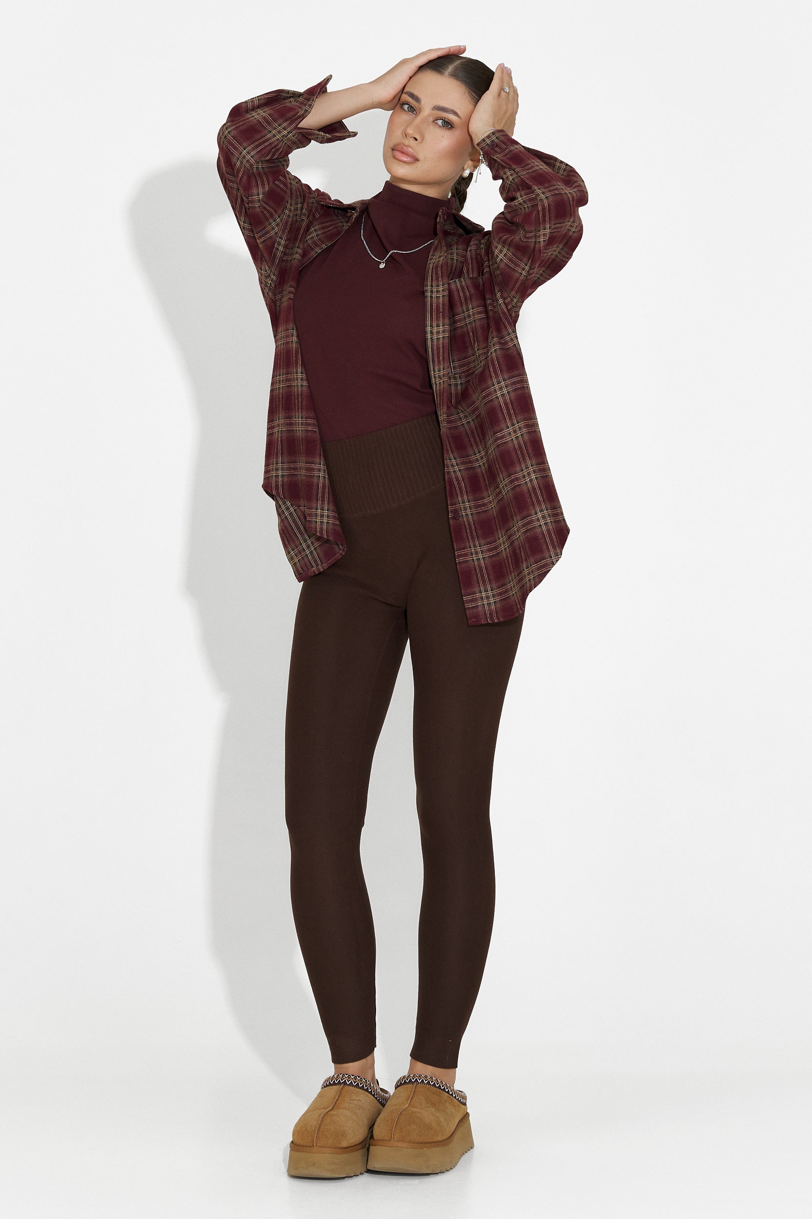 Топли компресивни колани в кафяво Michelina Bogas