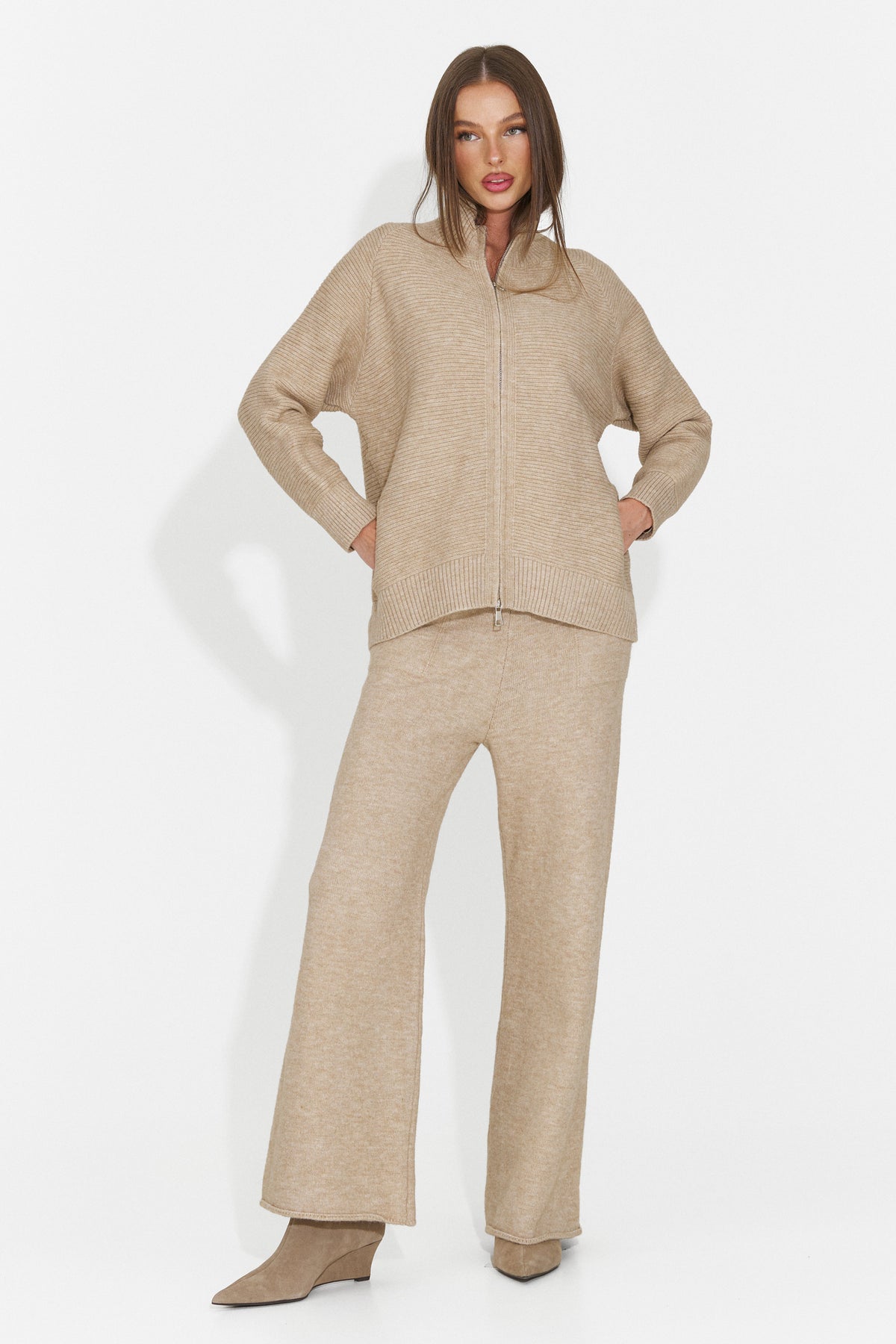 Compleu casual bej Ceneveva Bogas