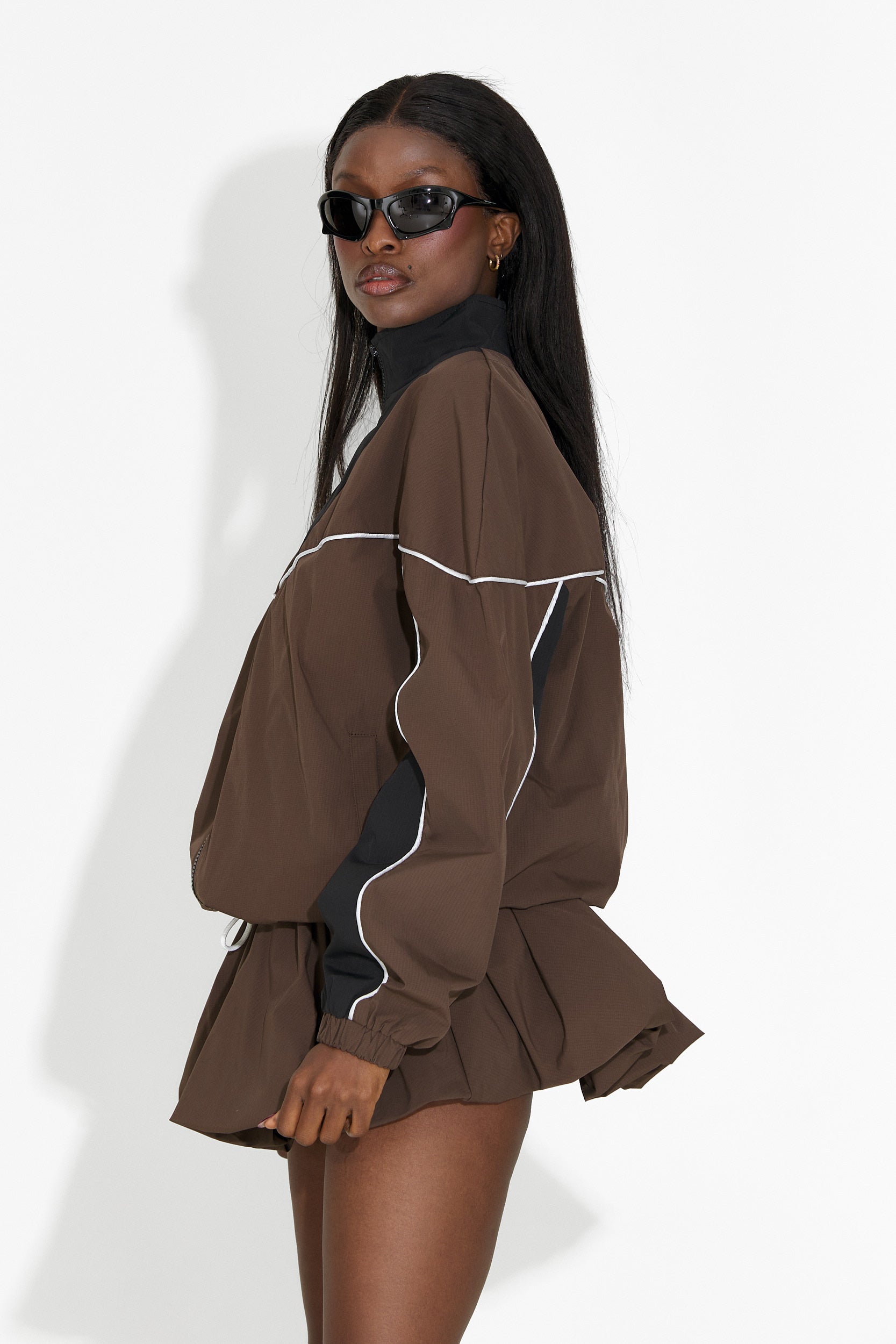 Комплект с пола панталон в кафяво Selmira Bogas