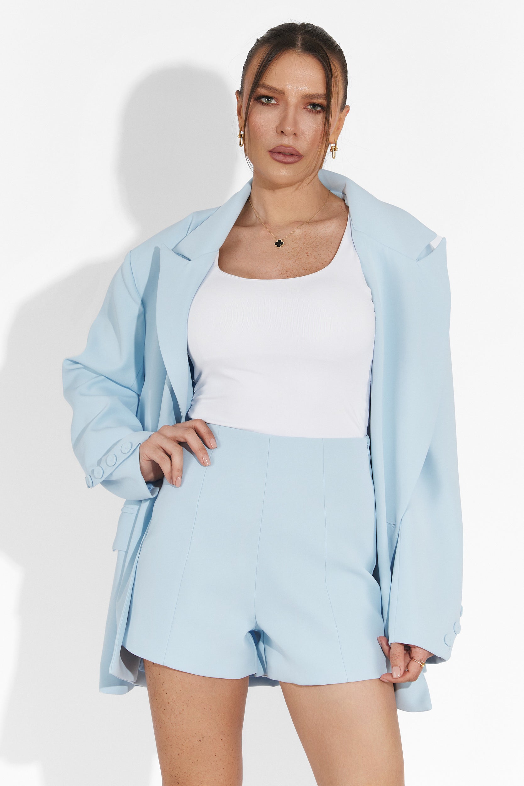 Комплект с къси сини панталони Smozy Bogas