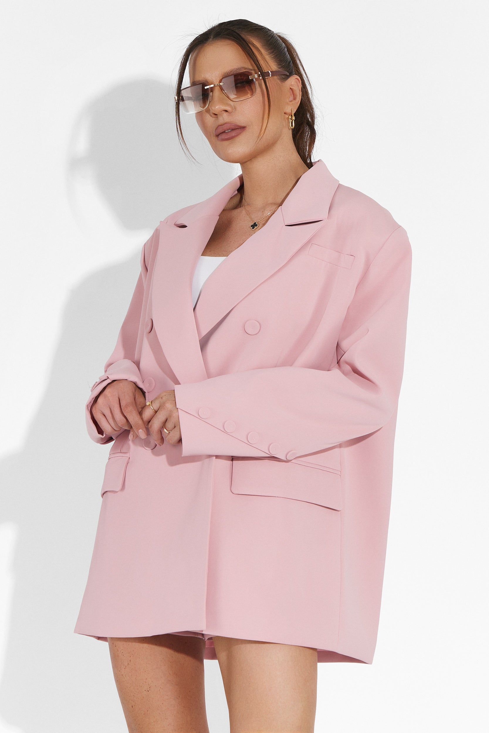 Комплект с розови къси панталони Smozy Bogas