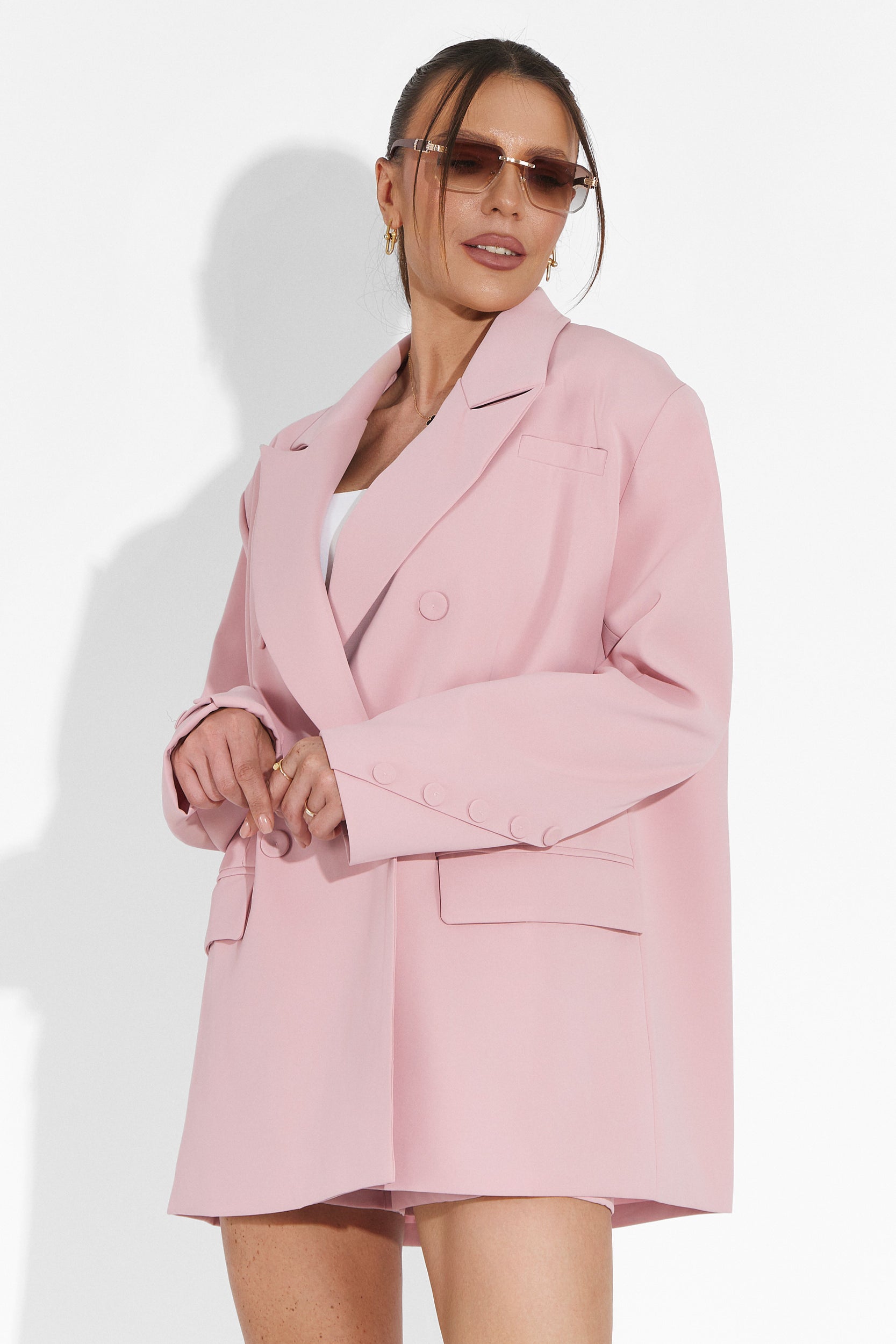 Комплект с розови къси панталони Smozy Bogas