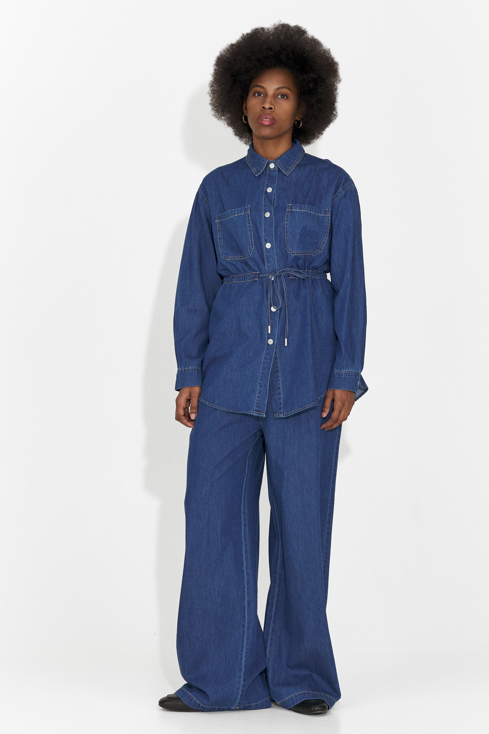 Син дамски ежедневен комплект Jesie Bogas