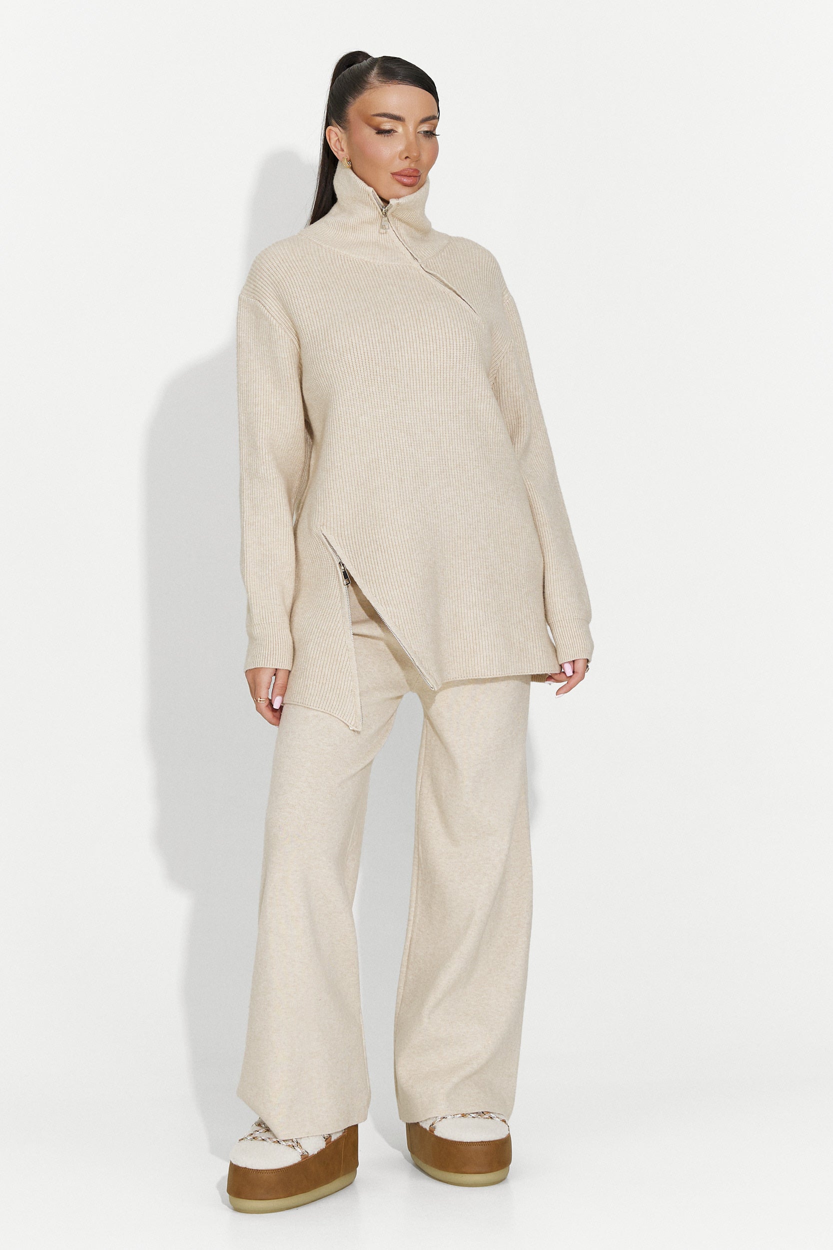 Дамски комплект ежедневен бежов Arliena Bogas