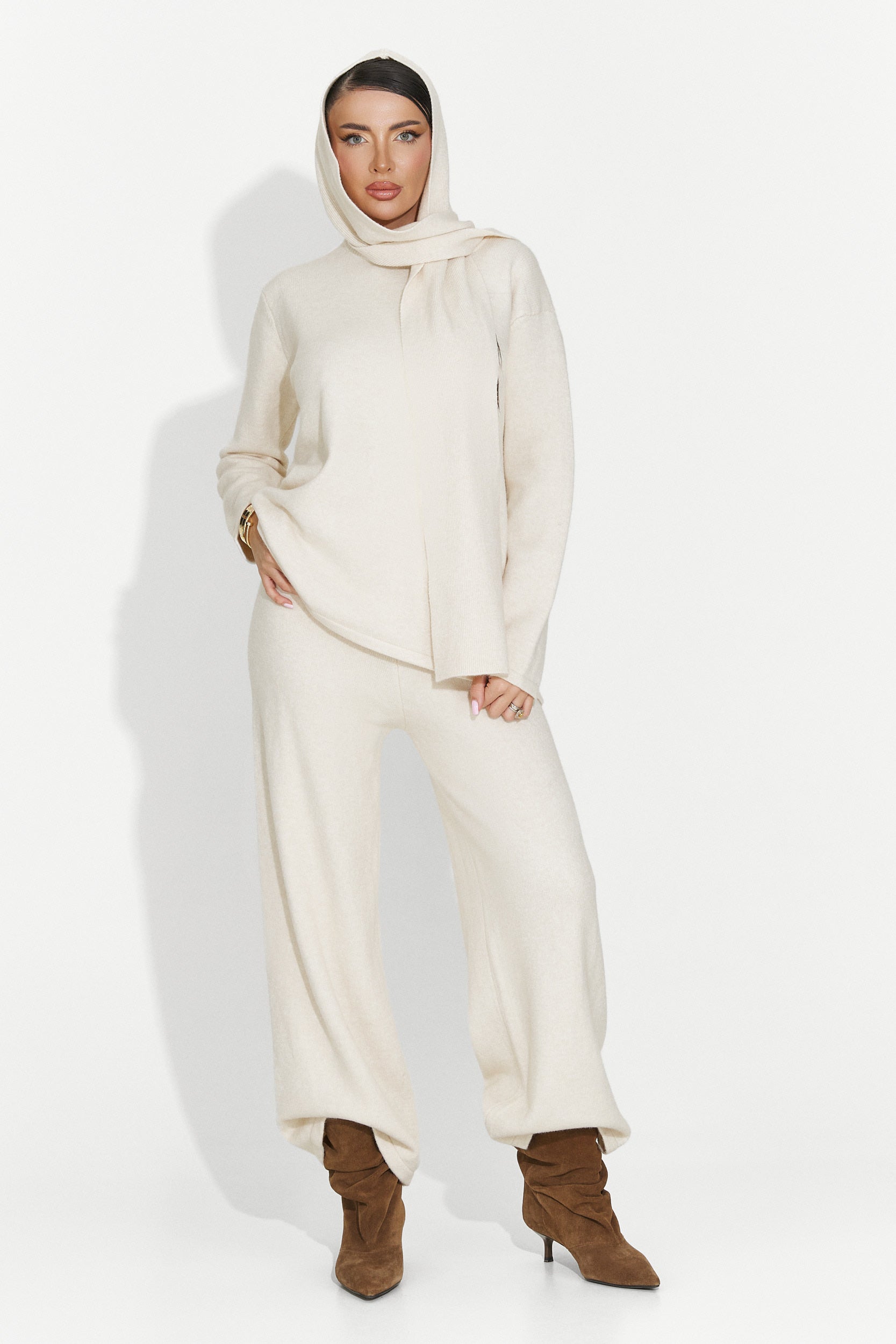 Дамски комплект ежедневен бежов Vencilie Bogas