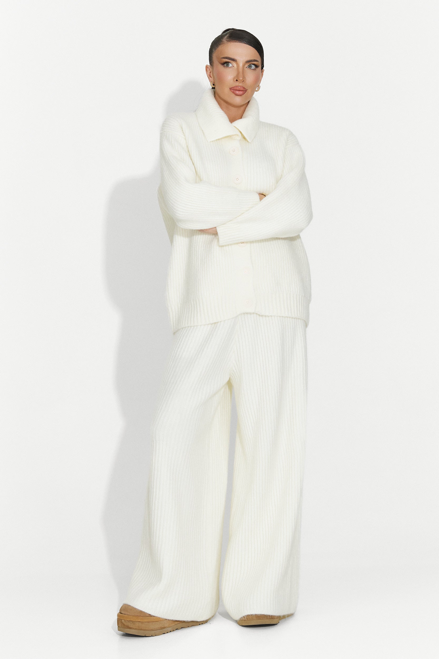 Дамски комплект ежедневен бежов Verlia Bogas