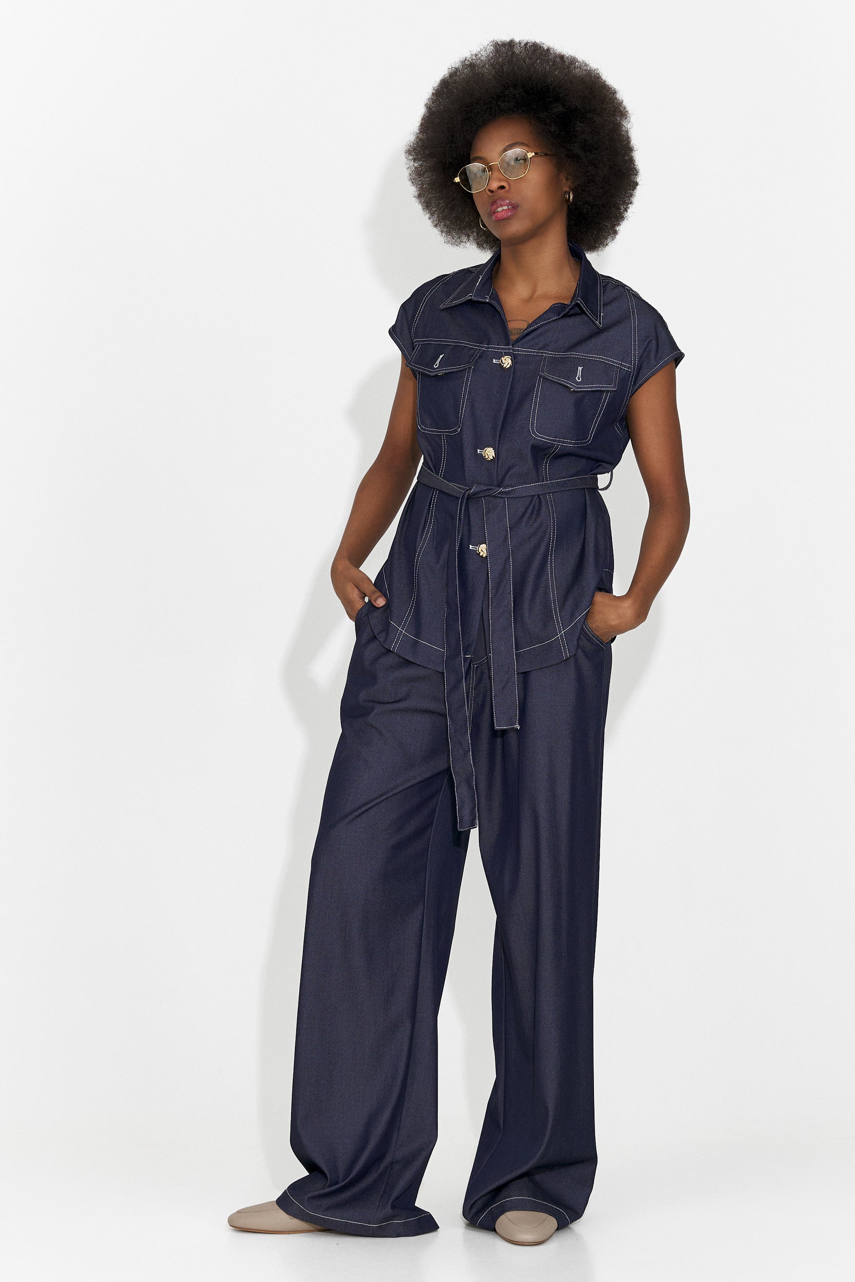 Дамски комплект за ежедневие в тъмносиньо Enolia Bogas