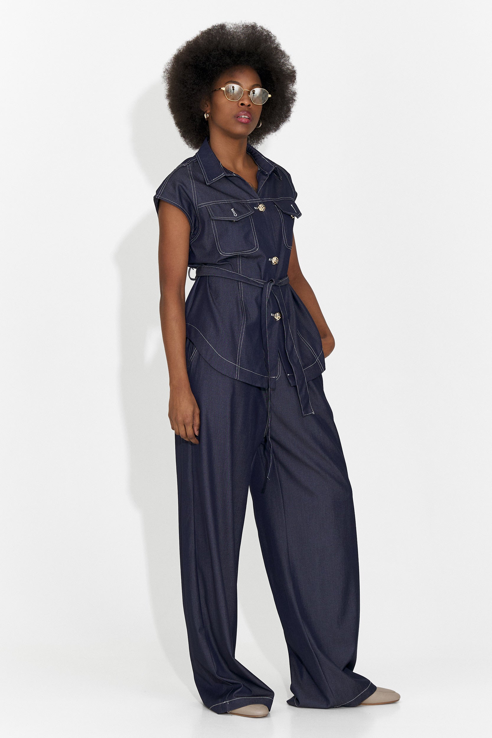 Дамски комплект за ежедневие в тъмносиньо Enolia Bogas