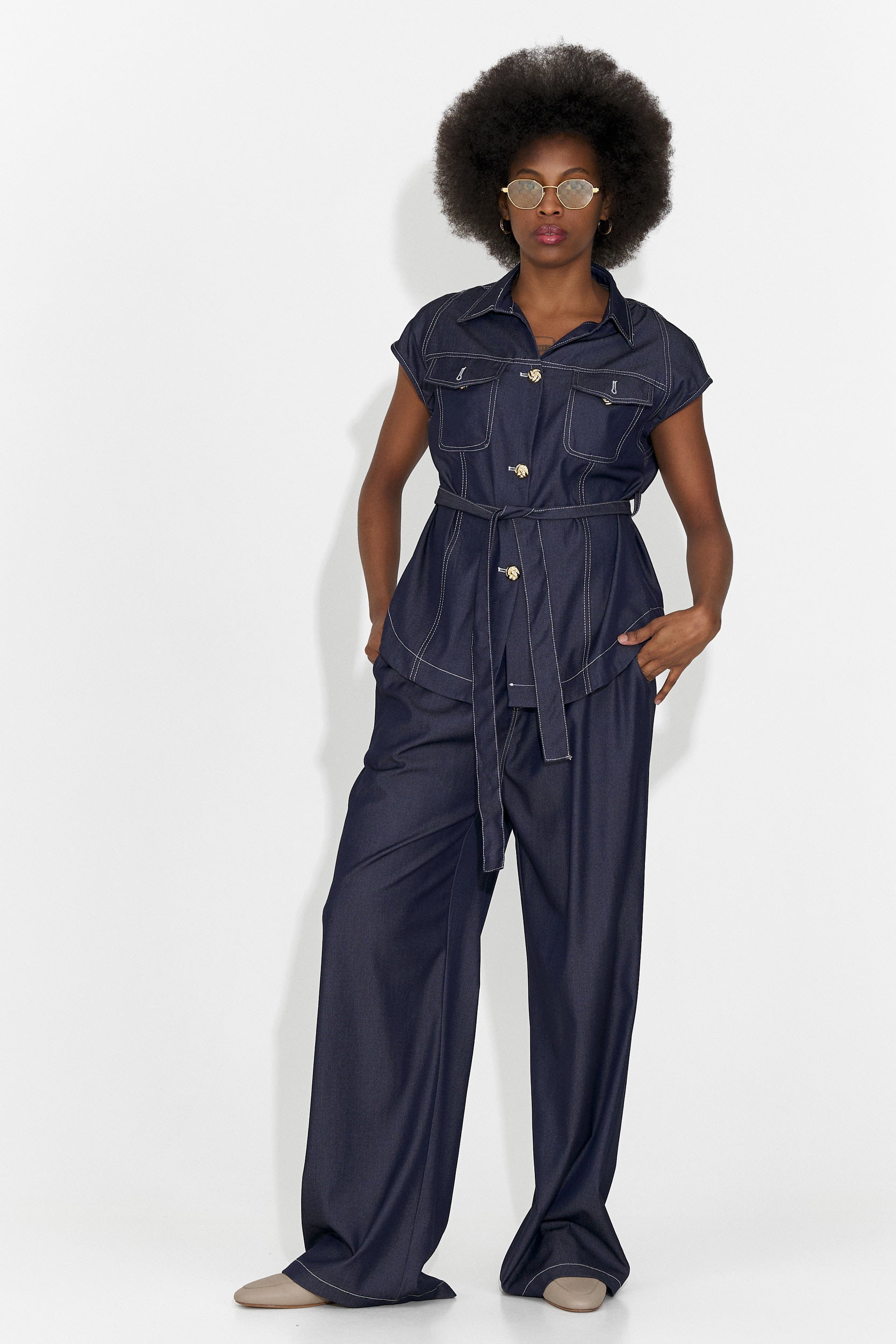 Дамски комплект за ежедневие в тъмносиньо Enolia Bogas