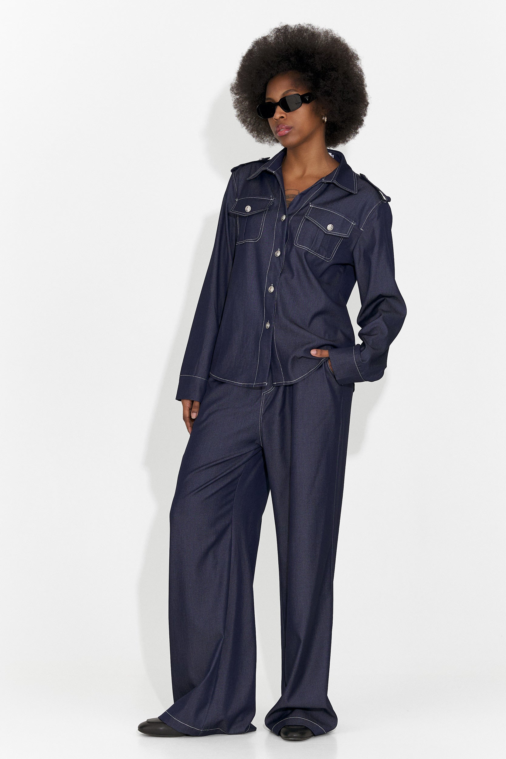 Дамски ежедневен комплект в тъмносиньо Vertija Bogas