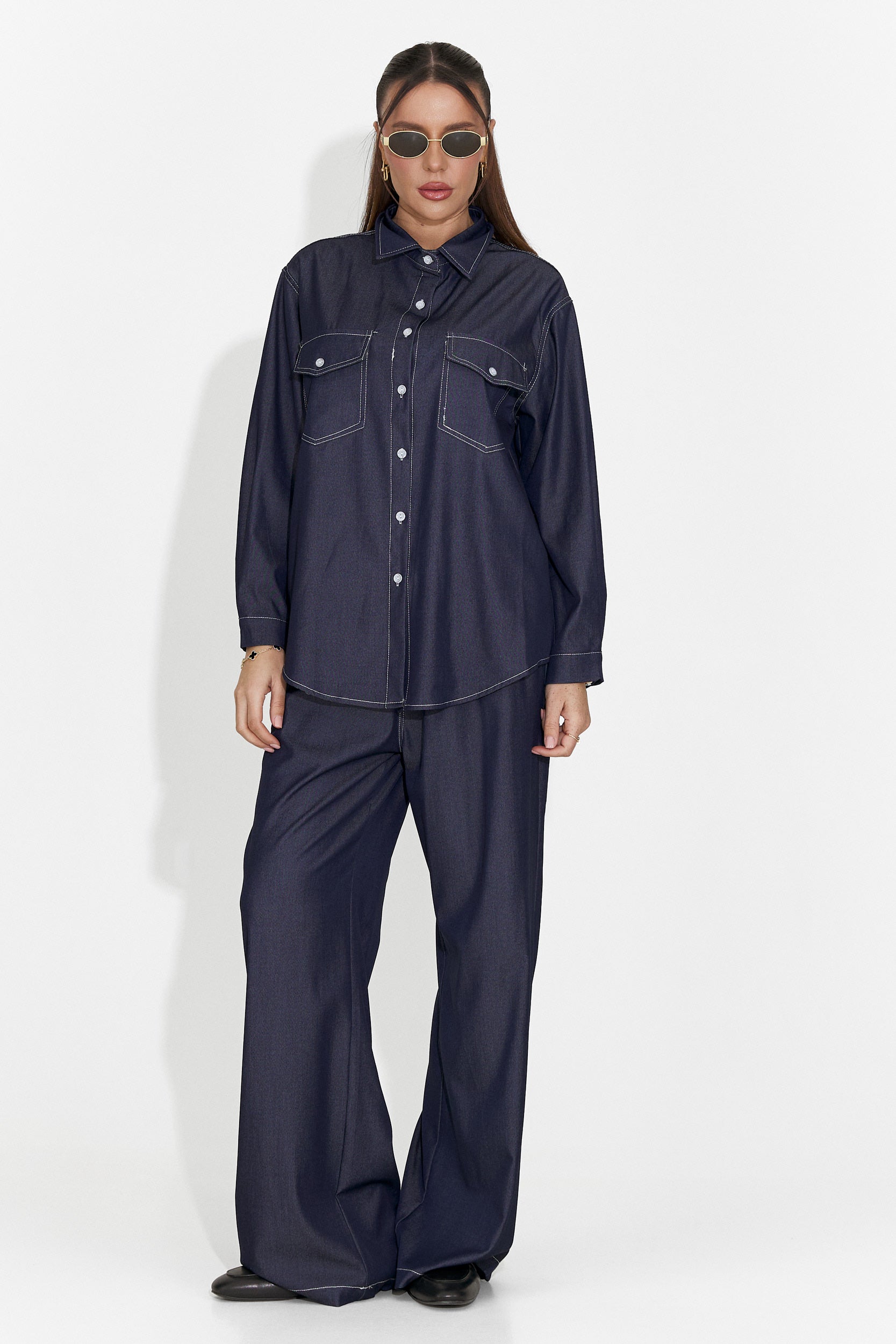 Дамски комплект за ежедневието в тъмносиньо Zunaira Bogas