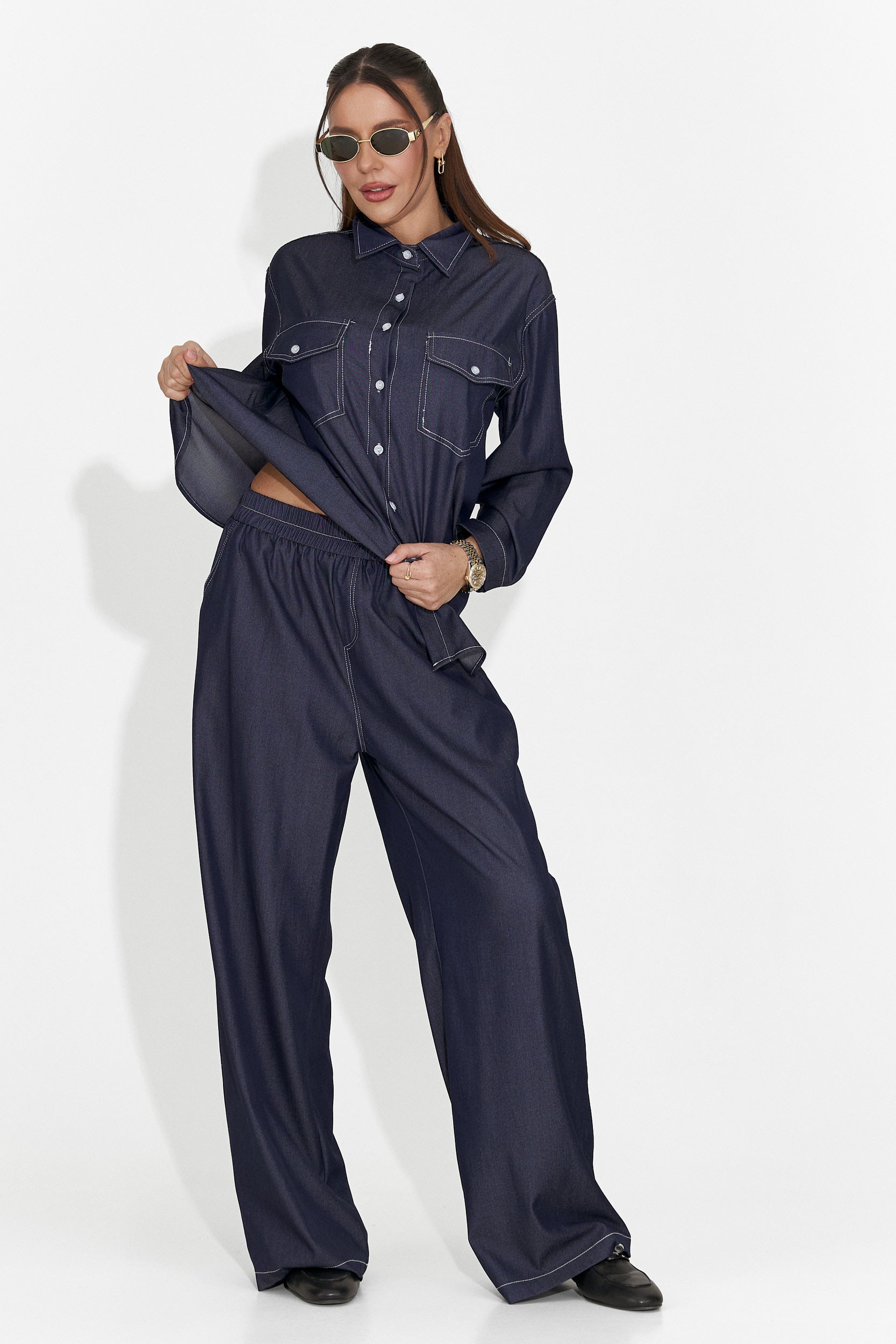 Дамски комплект за ежедневието в тъмносиньо Zunaira Bogas