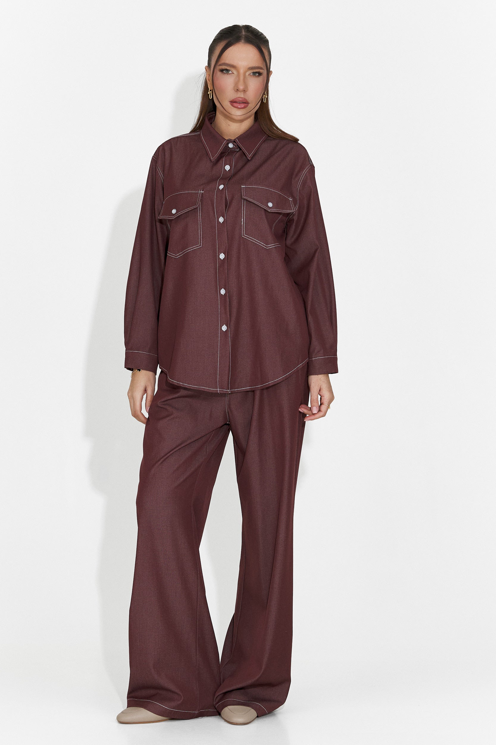 Дамски комплект ежедневен бордо Zunaira Bogas