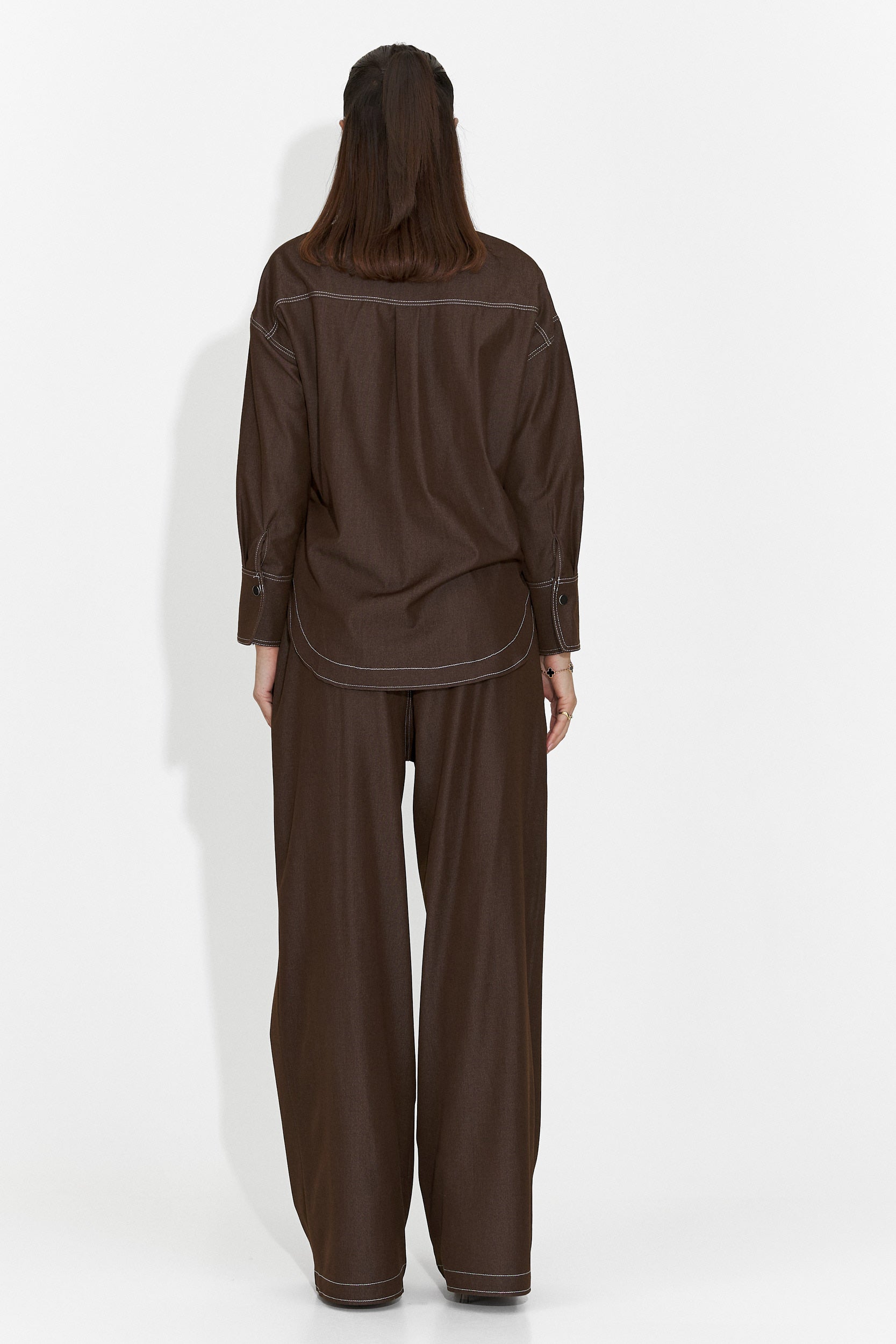 Дамски ежедневен комплект в кафяво Elisio Bogas