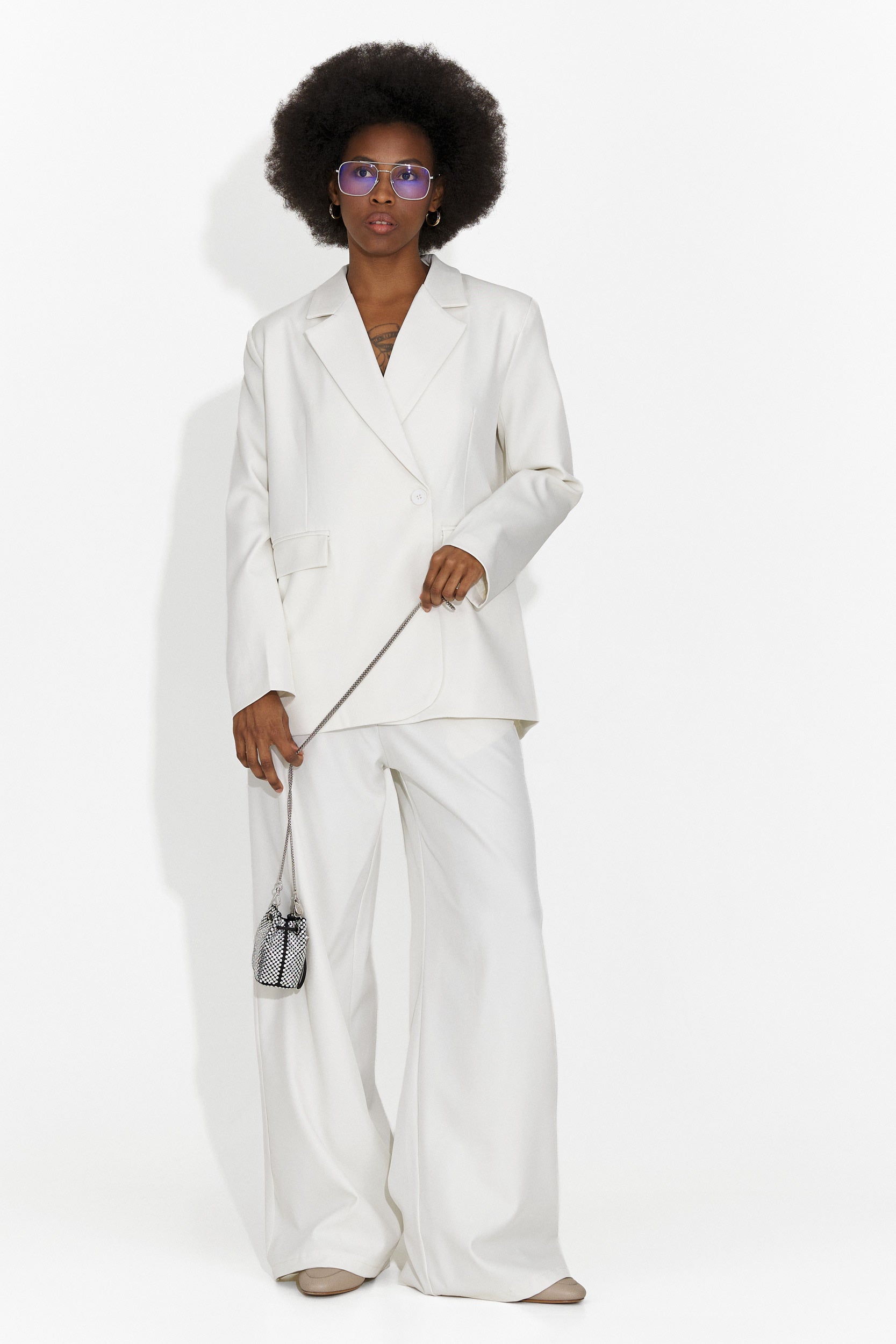 Елегантен дамски комплект в кремаво Timelia Bogas