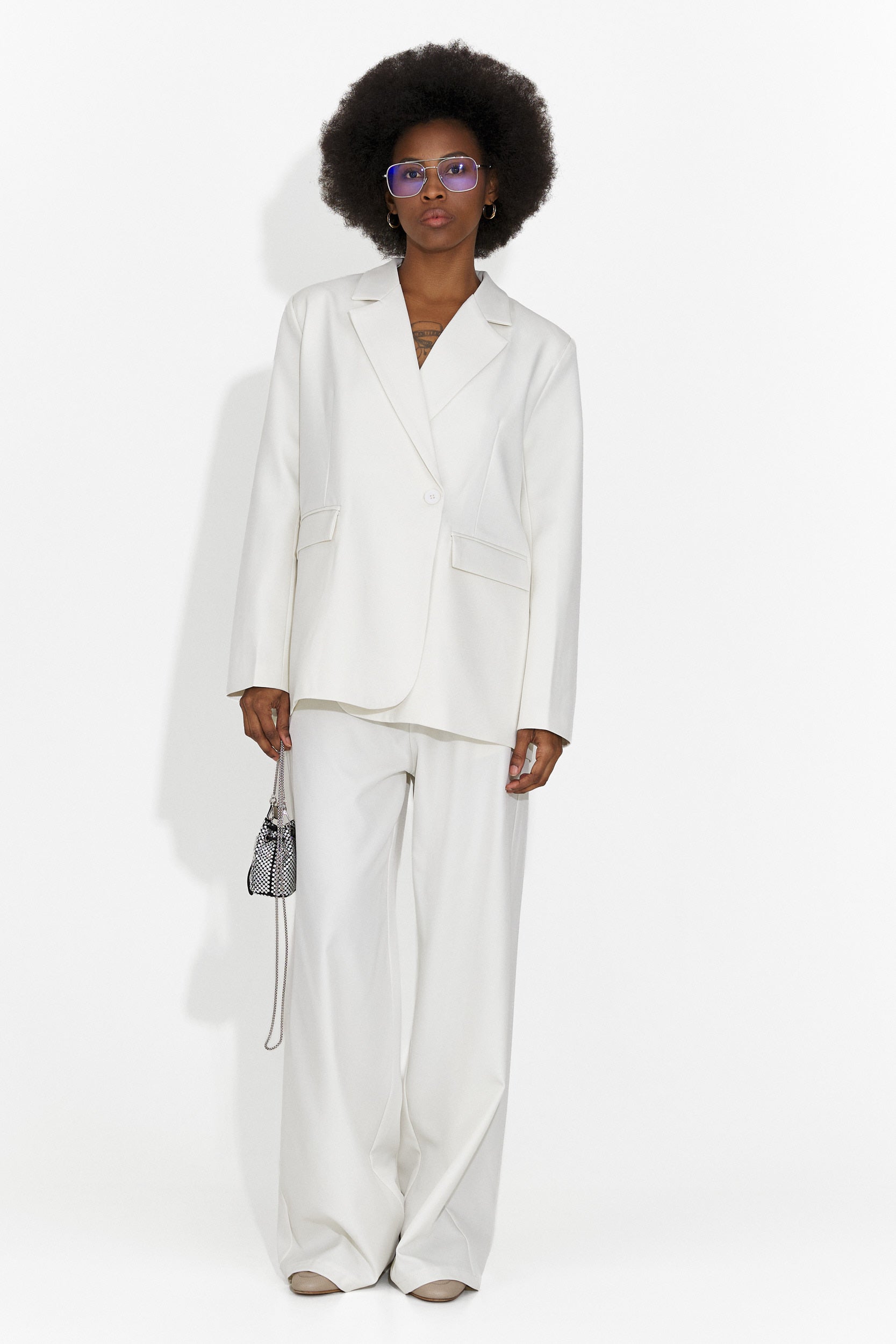 Елегантен дамски комплект в кремаво Timelia Bogas