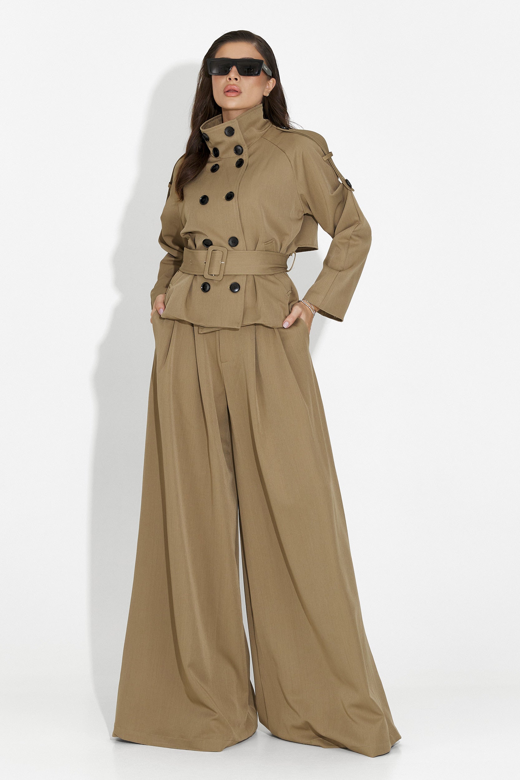 Елегантен дамски комплект в кафяво от Belora Bogas