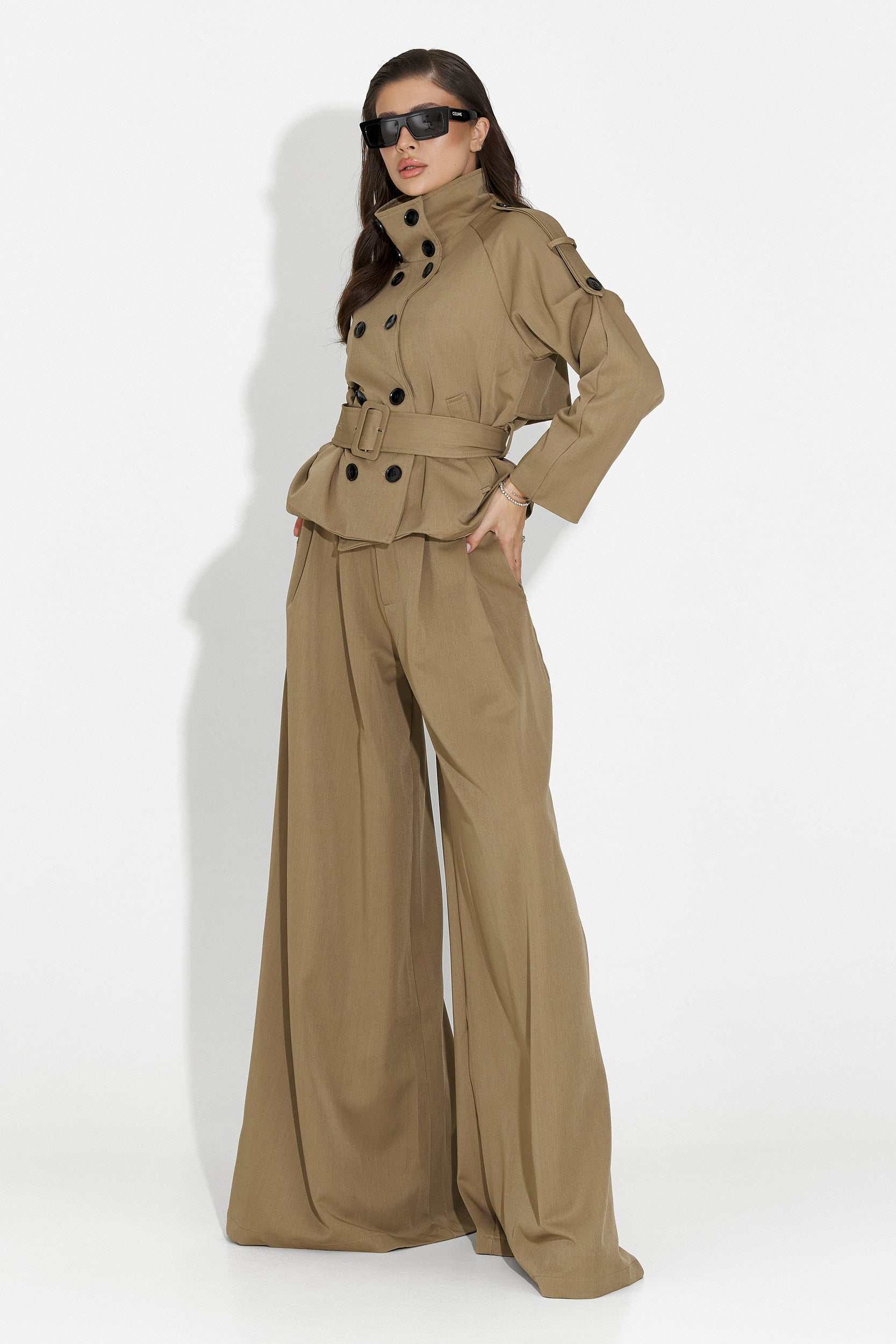 Елегантен дамски комплект в кафяво от Belora Bogas