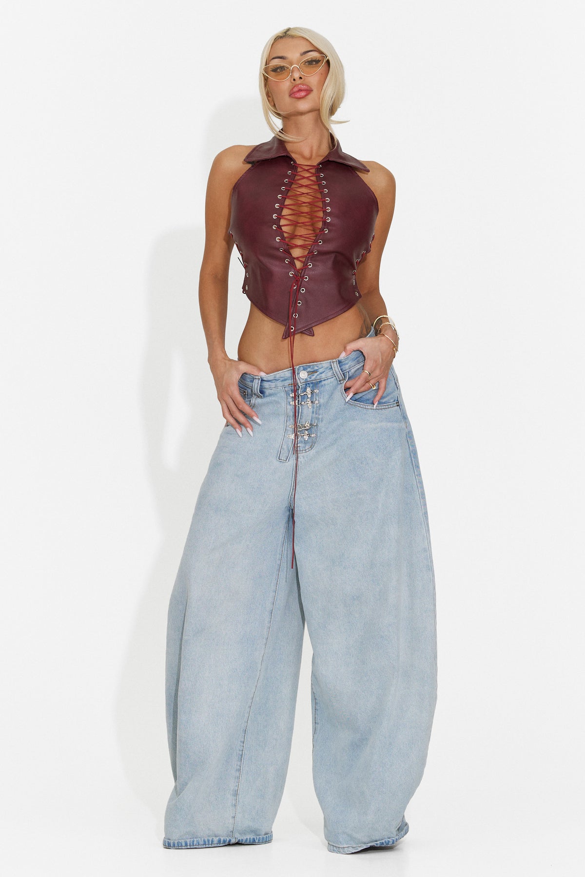 Corset casual Burgundy Crolilela Bogas