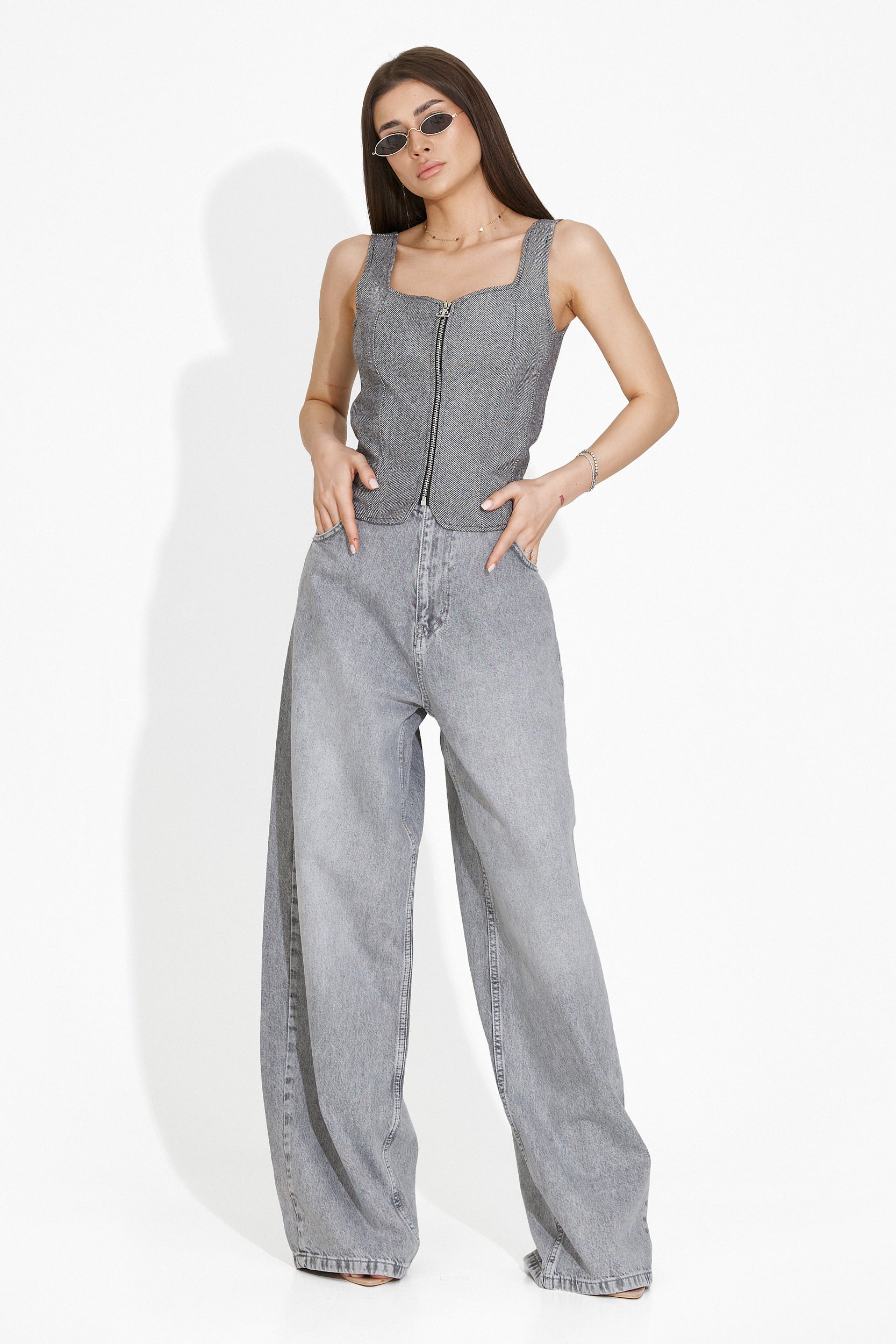 Корсет дама елегант сив Сузана Богас