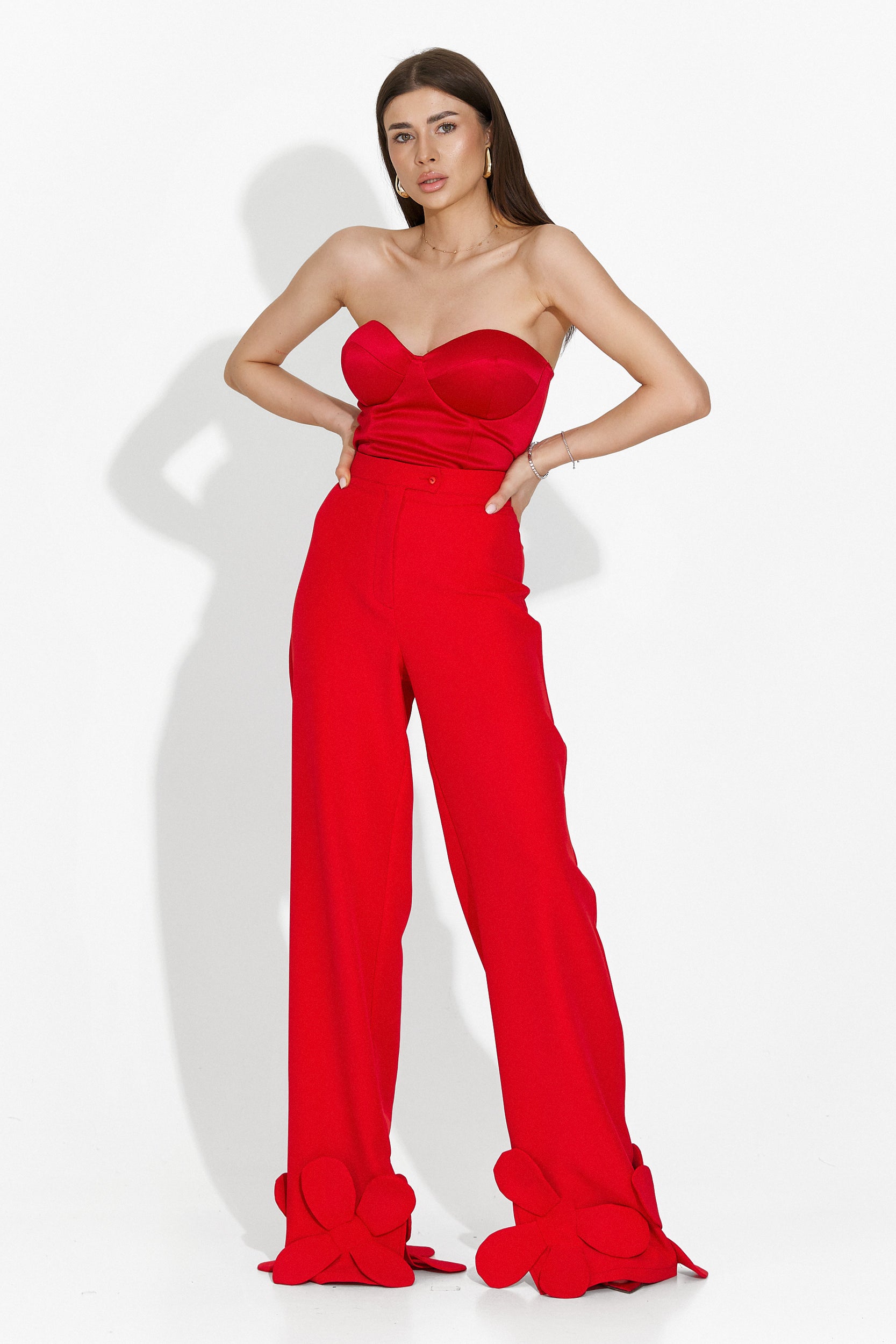 Елегантен червен корсет за жени Bakea Bogas