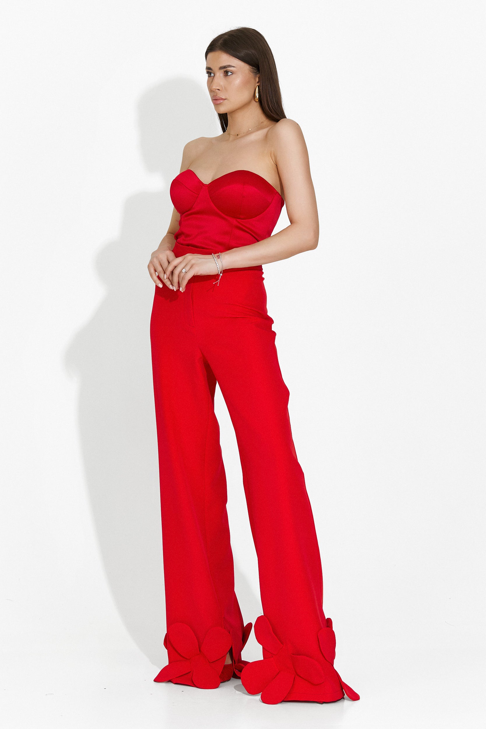 Елегантен червен корсет за жени Bakea Bogas