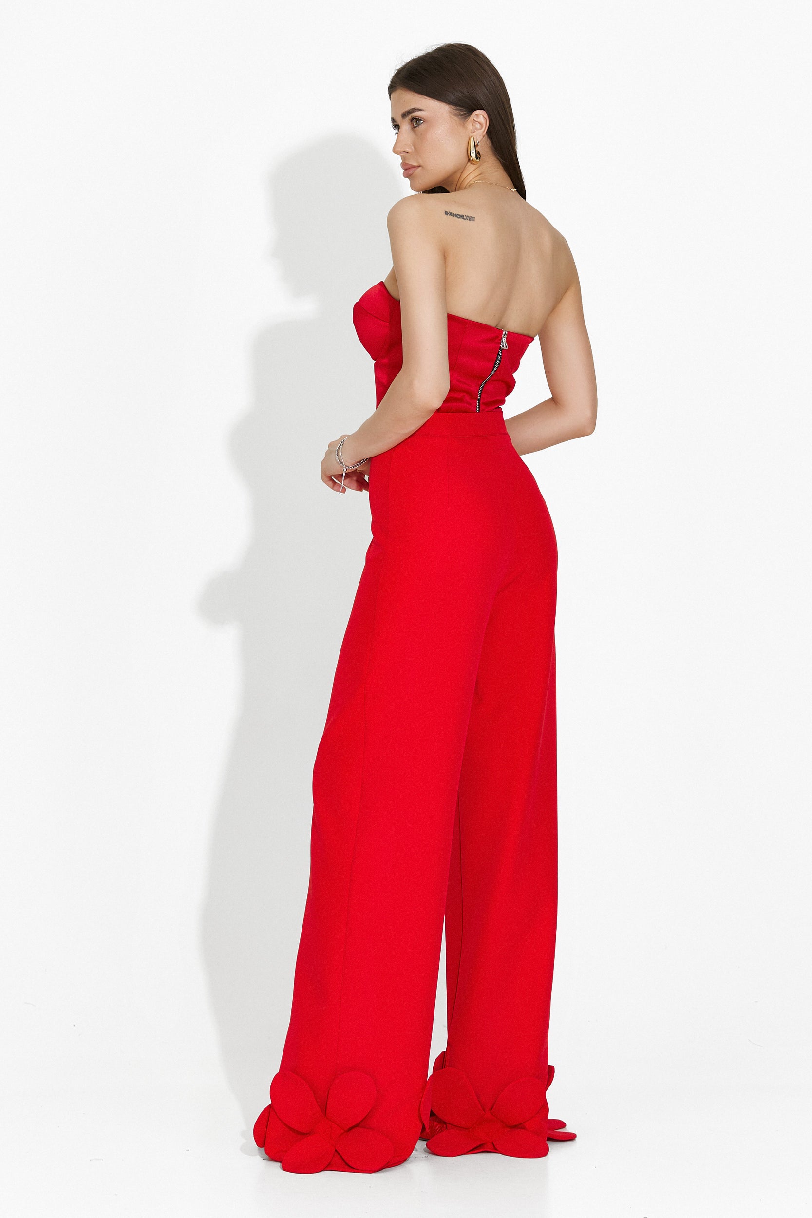 Елегантен червен корсет за жени Bakea Bogas