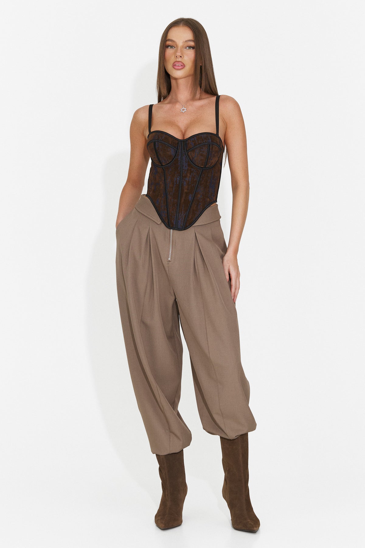 Corset elegant maro Mymiesia Bogas