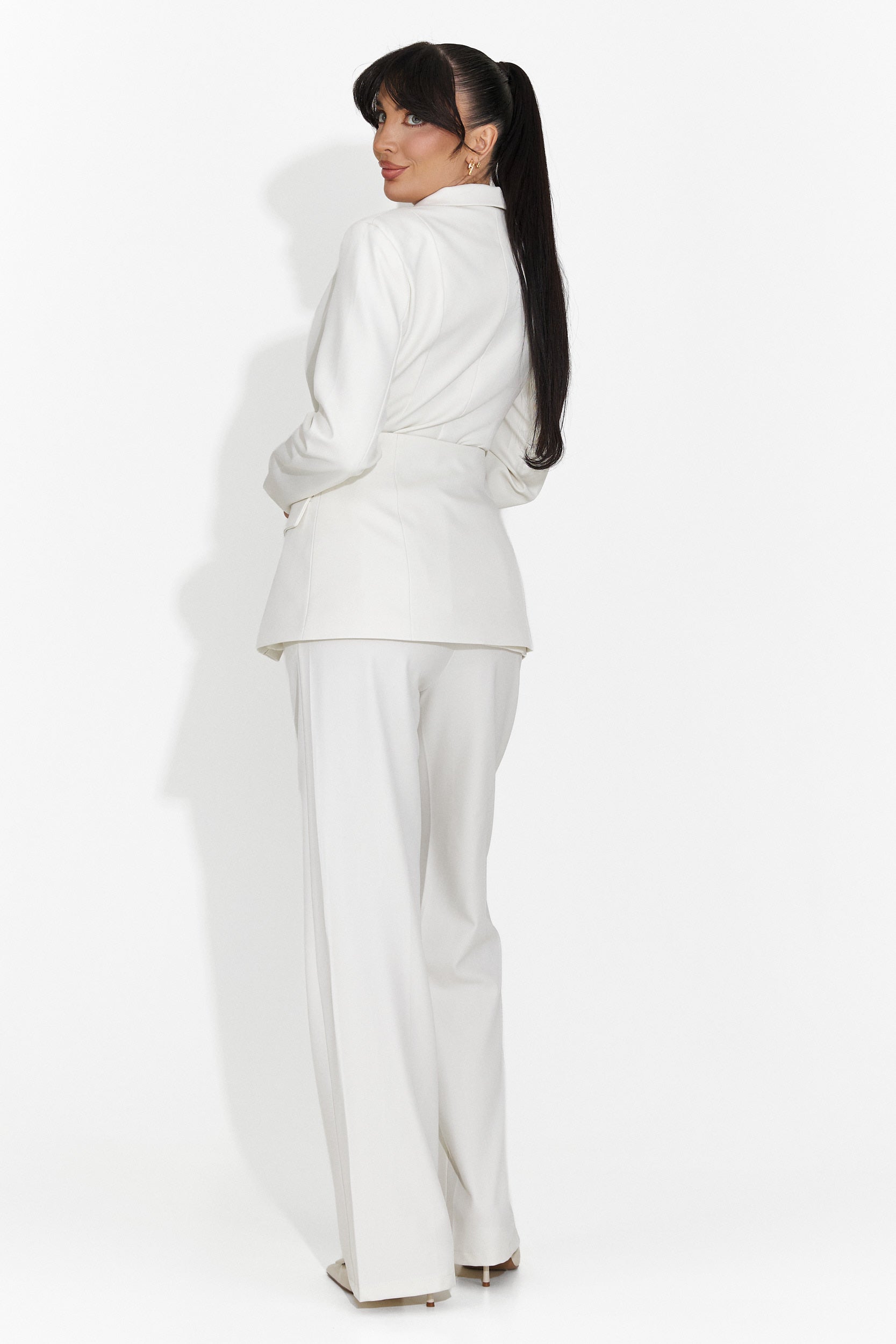 Дамски костюм 3 части сако + корсет + панталони бежов Glimena Bogas