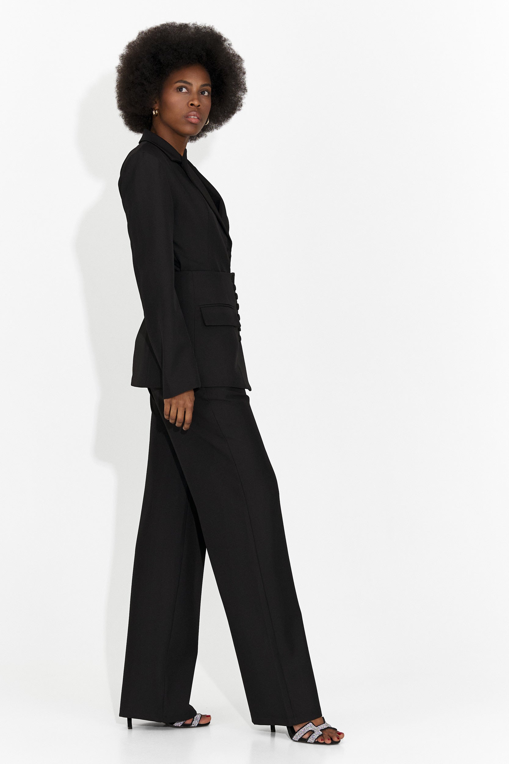 Дамски костюм 3 части сако + корсет + панталони черен Glimena Bogas