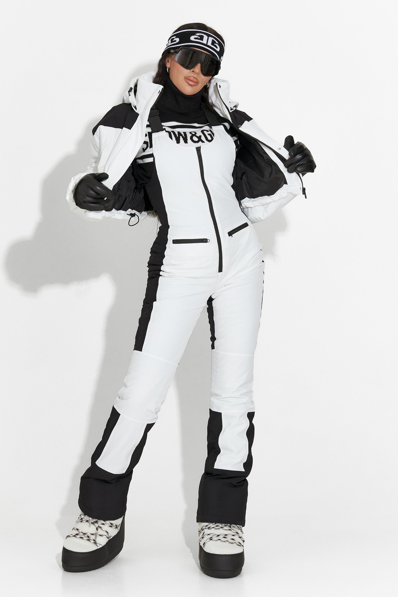Бял ежедневен ски костюм Camelay Bogas