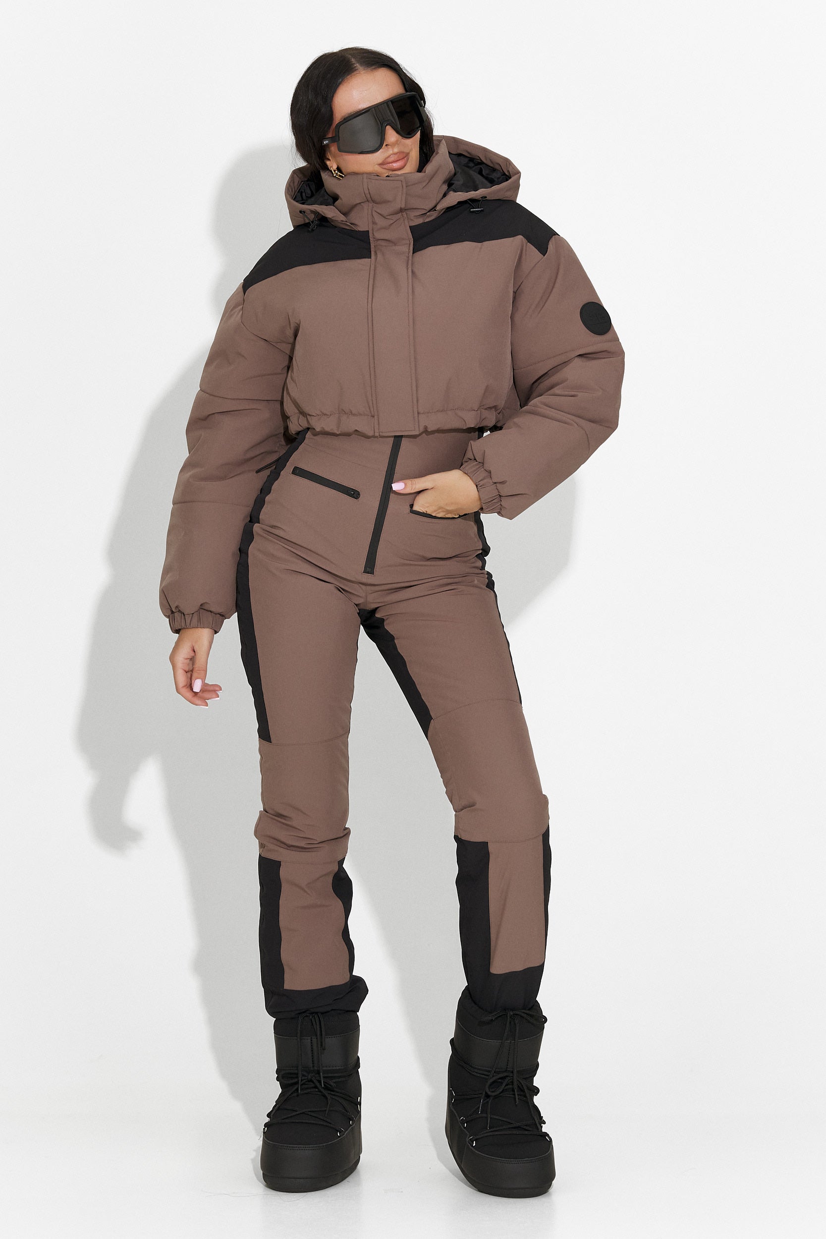 Спортен кафяв скиорски костюм Camelay Bogas