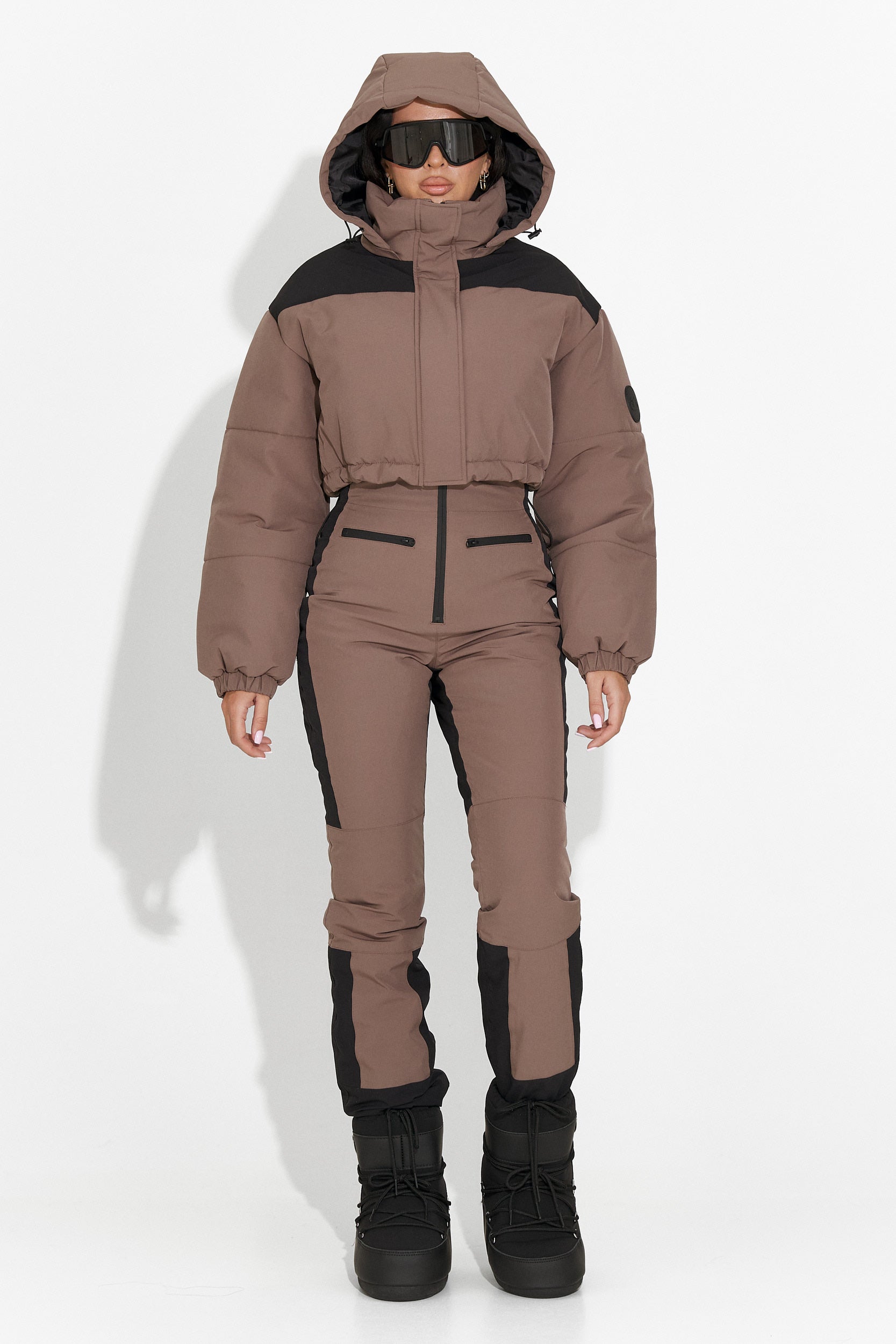 Спортен кафяв скиорски костюм Camelay Bogas