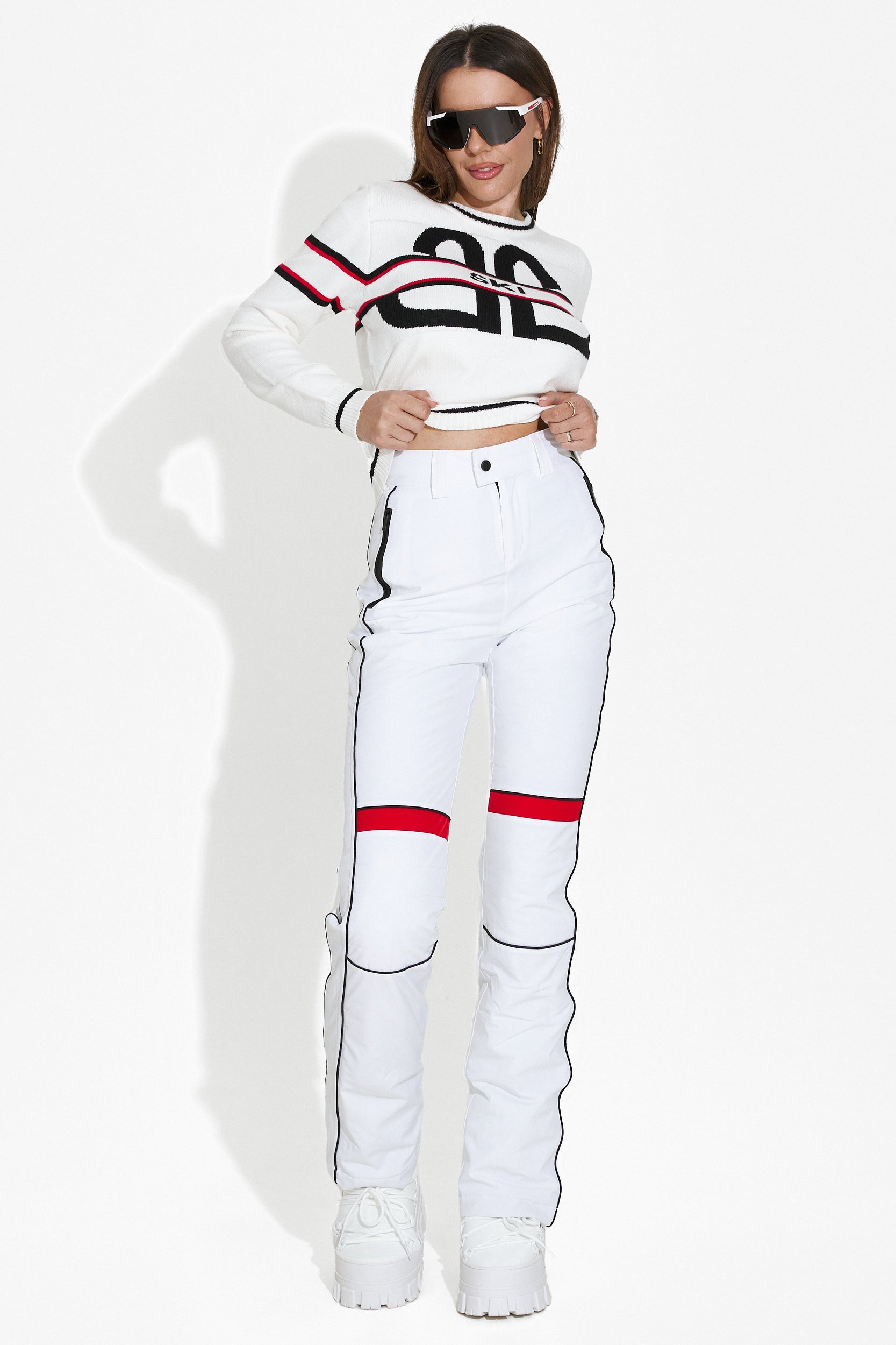 Бял дамски ски екип Zapys Bogas