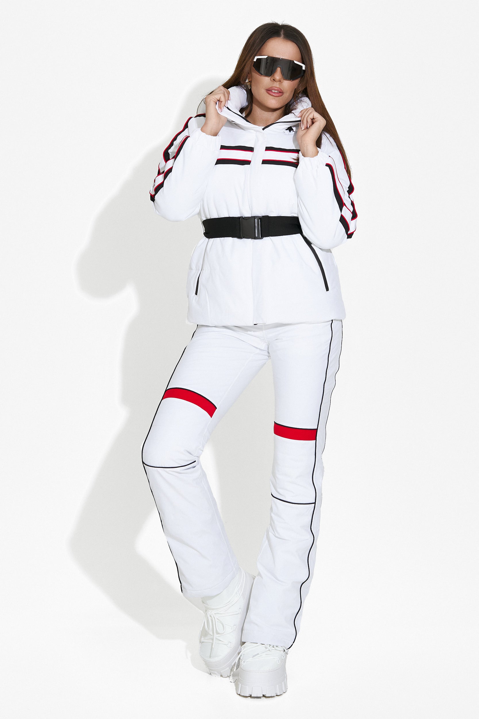 Бял дамски ски екип Zapys Bogas