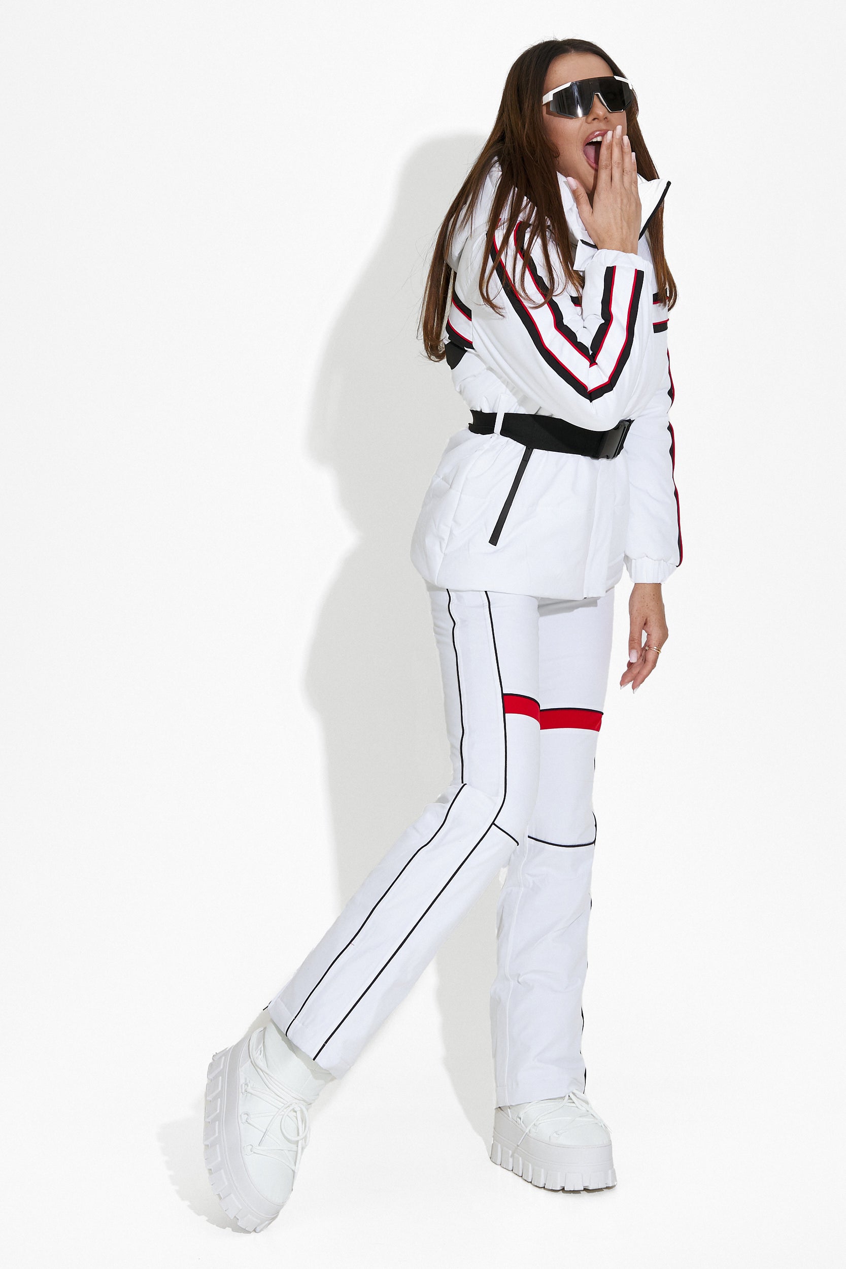 Бял дамски ски екип Zapys Bogas