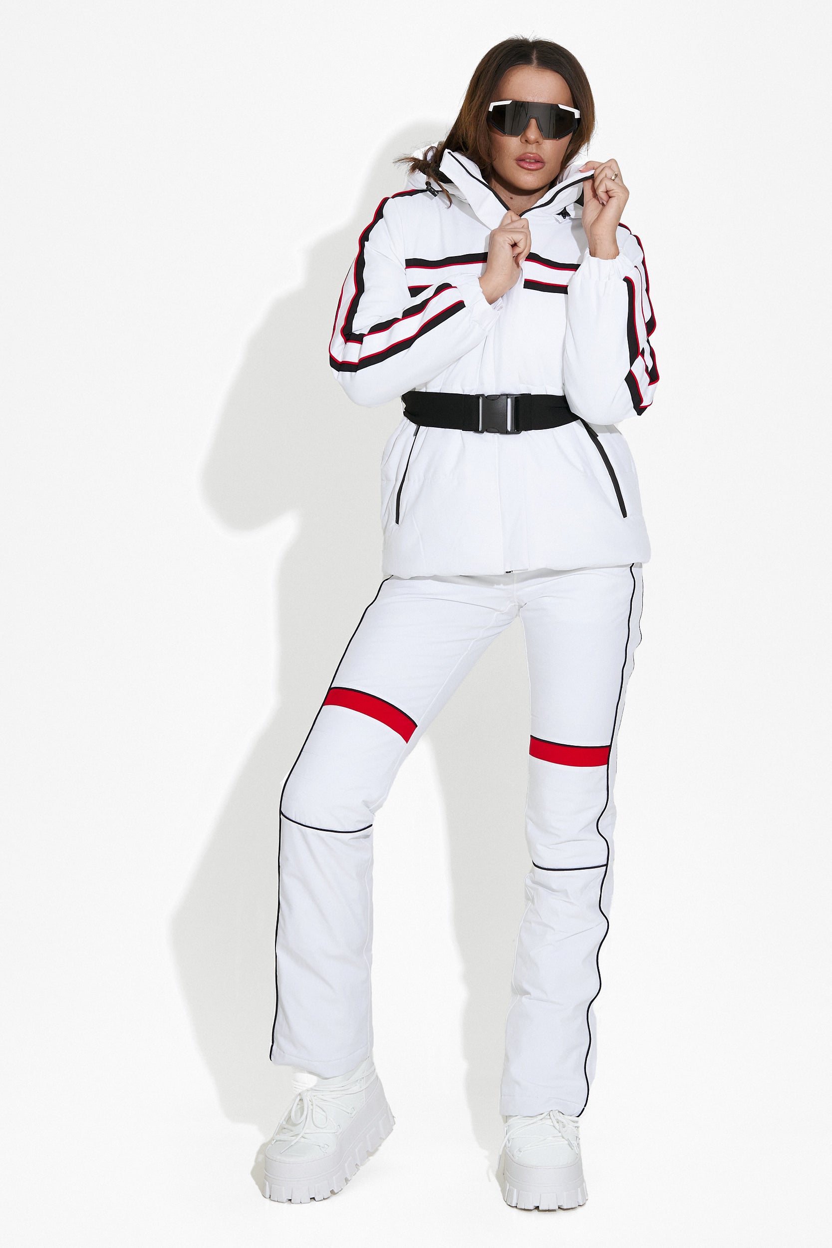 Бял дамски ски екип Zapys Bogas