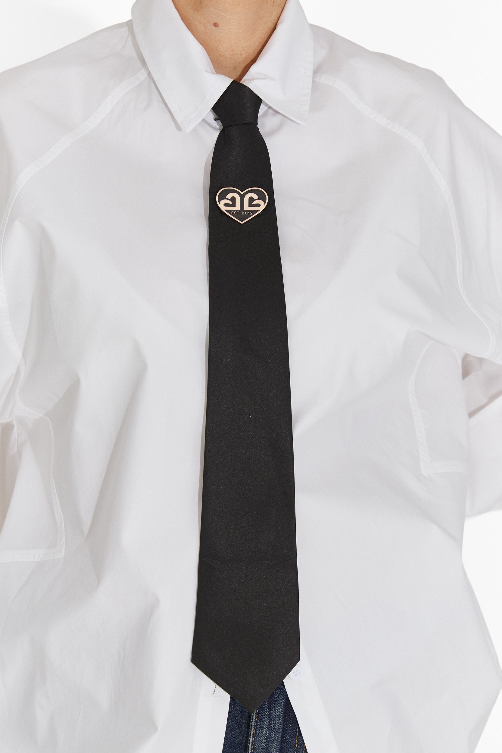 Елегантна дамска вратовръзка златно черно Enania Bogas