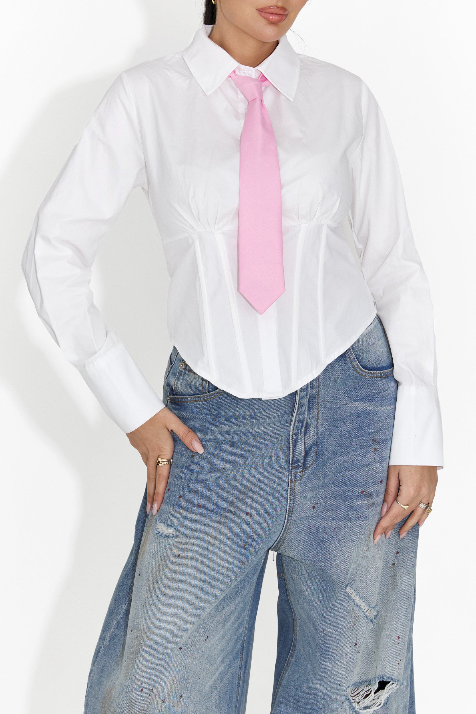 Дамска розова вратовръзка Sindia Bogas