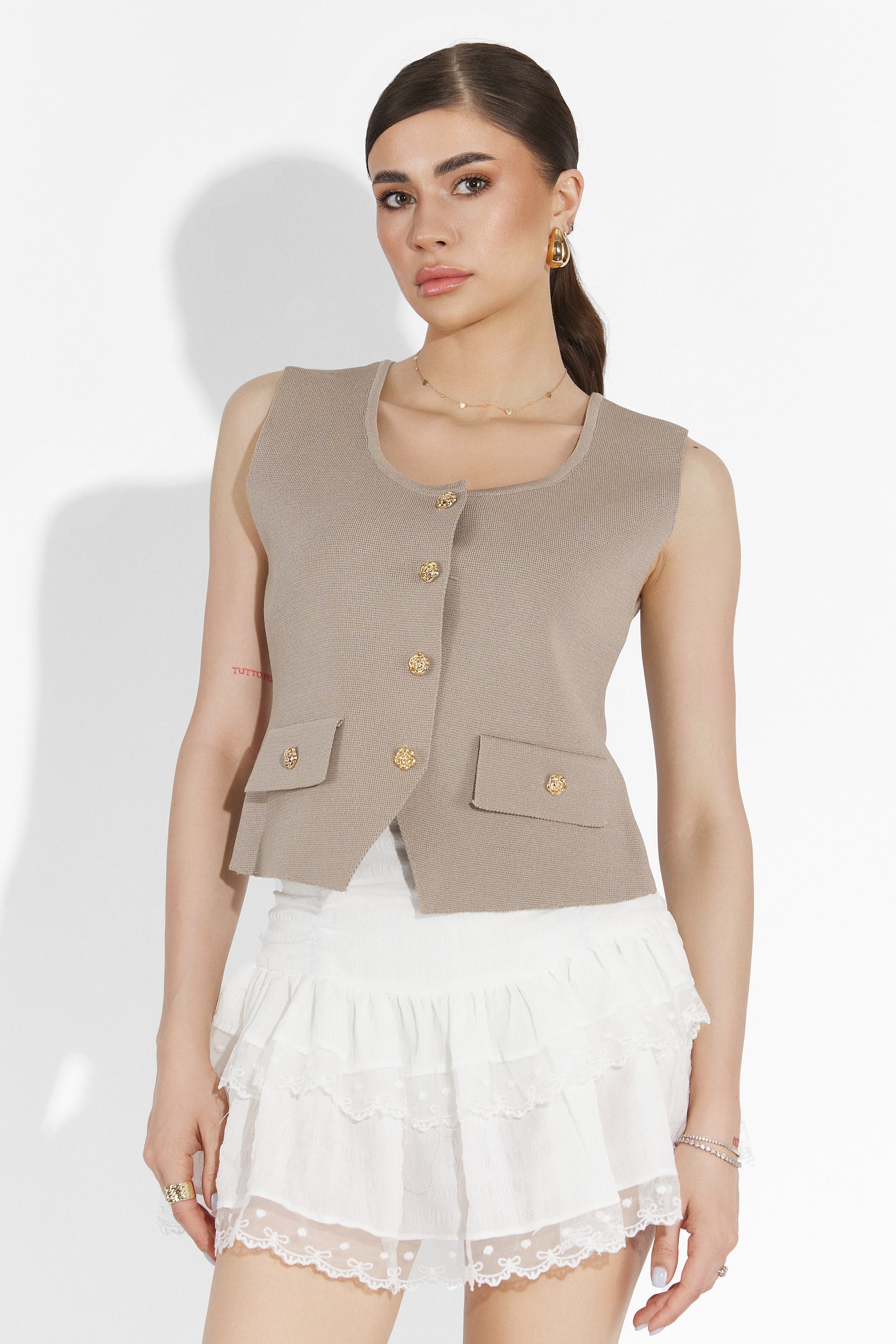 Дамска casual бяла пола Alarcon Bogas