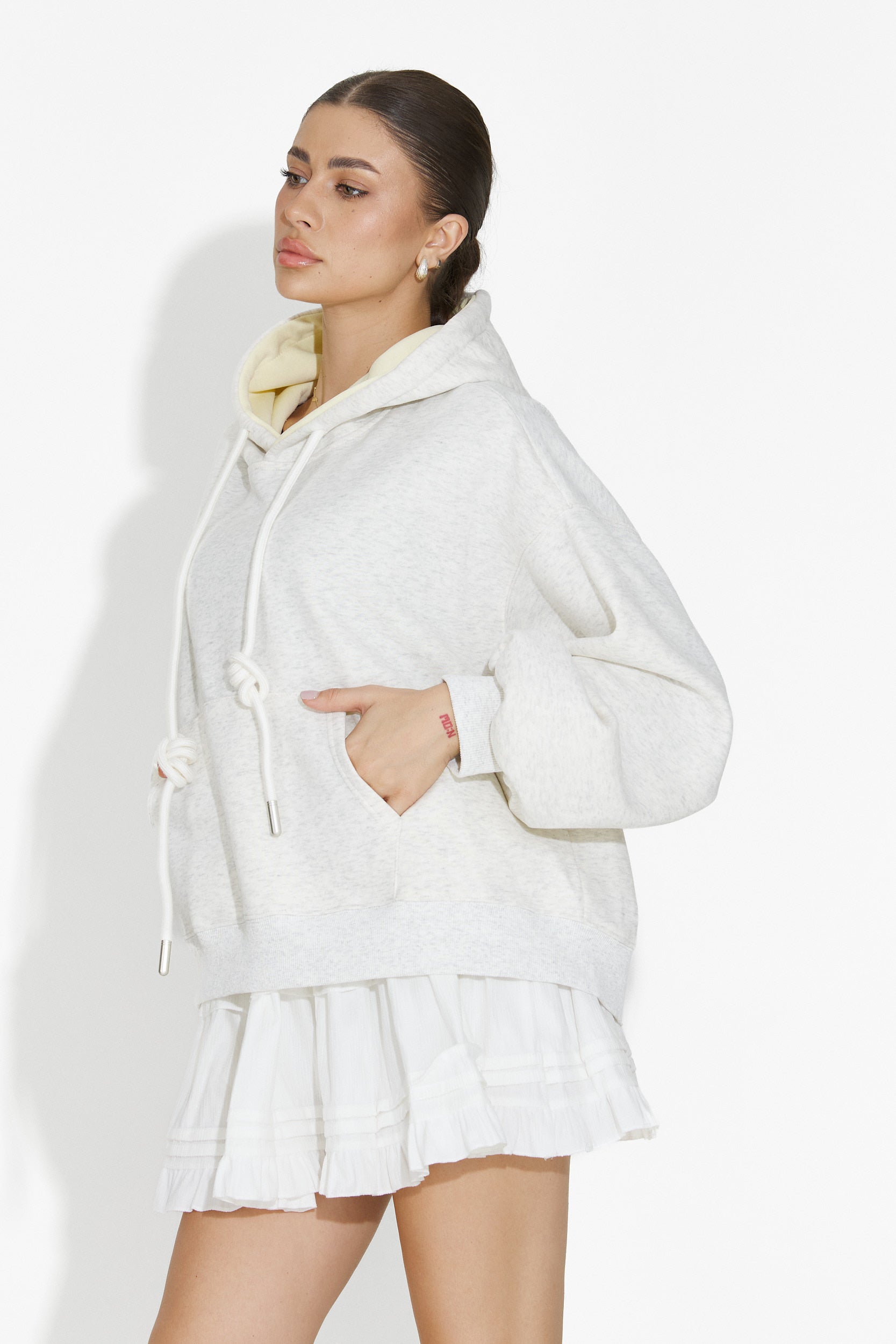 Дамска кежуал бяла пола Sinoma Bogas