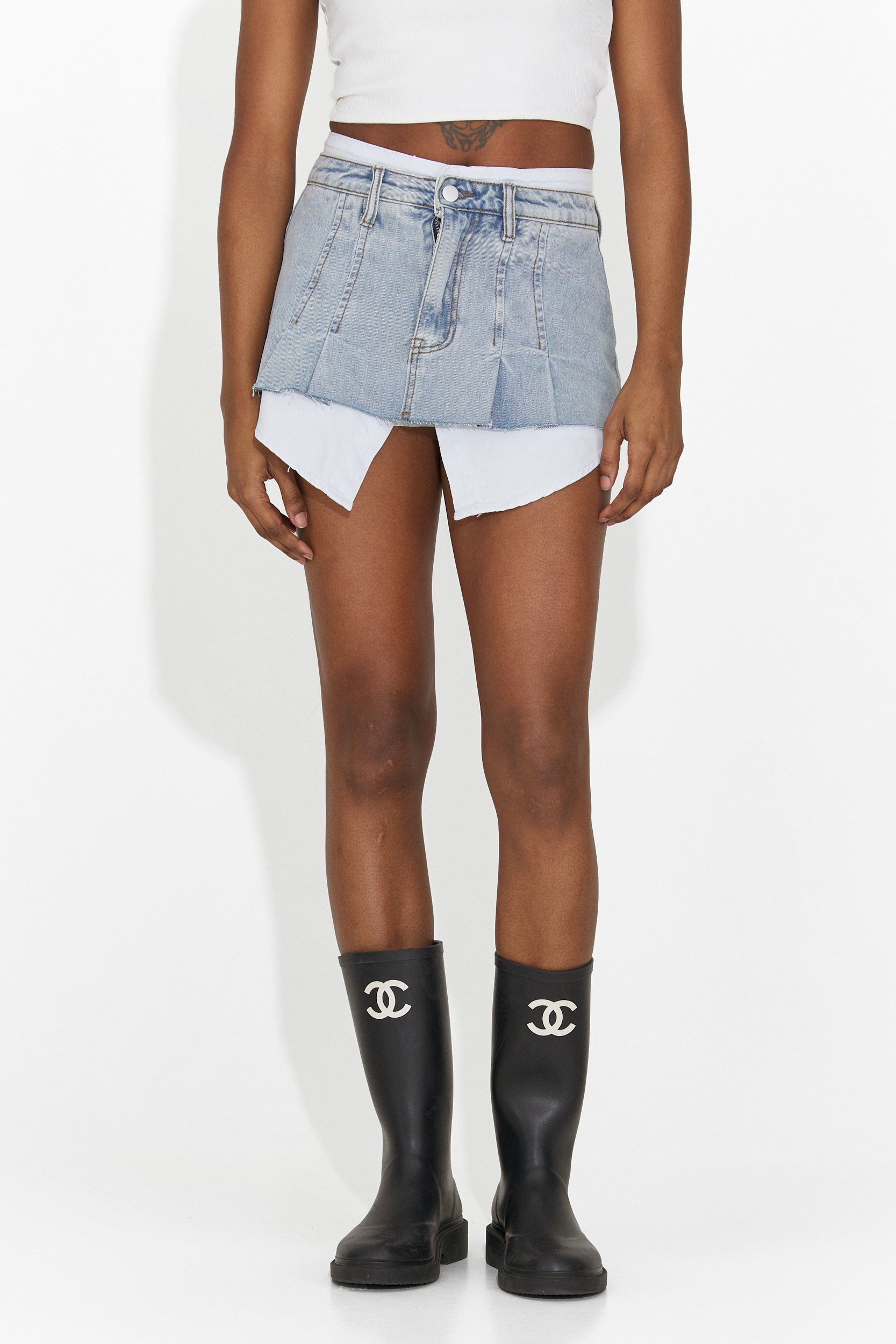 Дамска ежедневна пола светлосиня Iustina Bogas