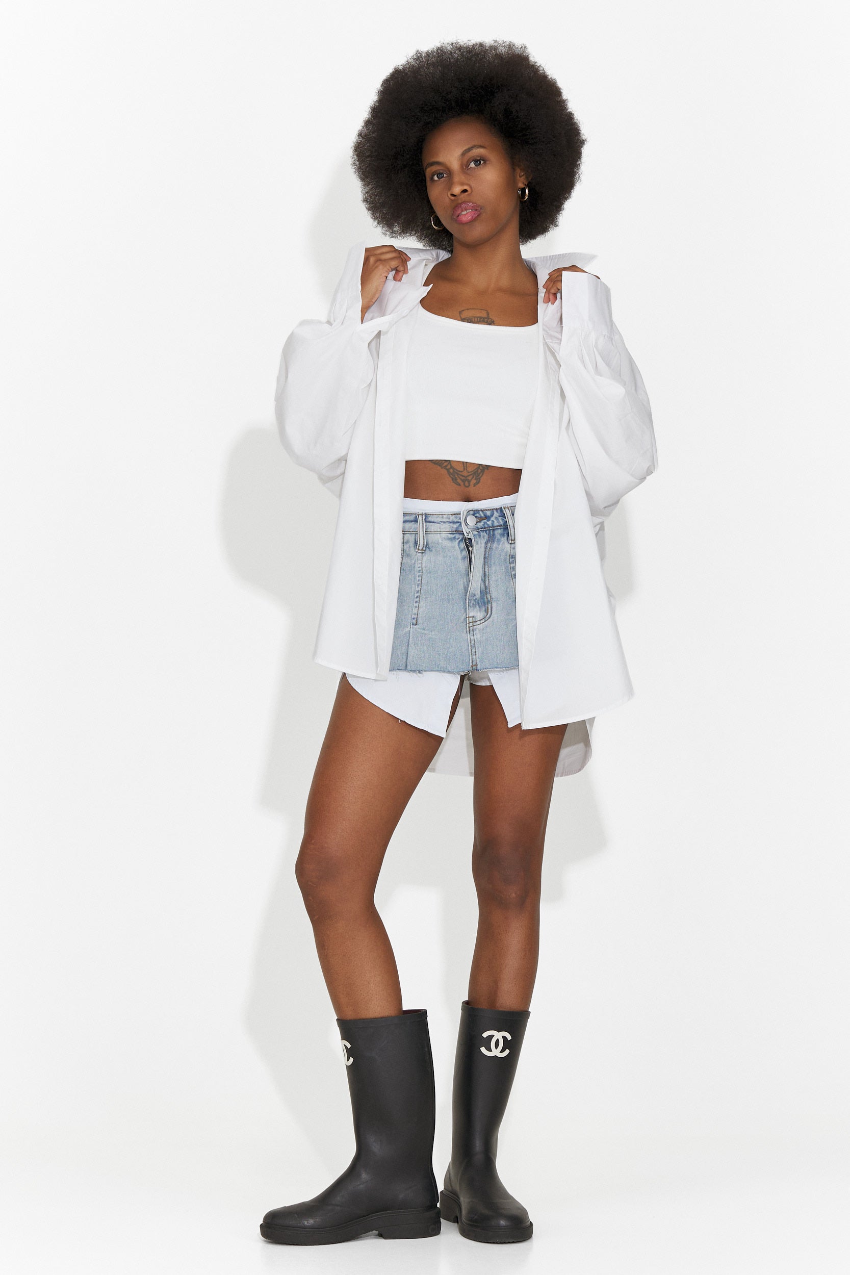 Дамска ежедневна пола светлосиня Iustina Bogas