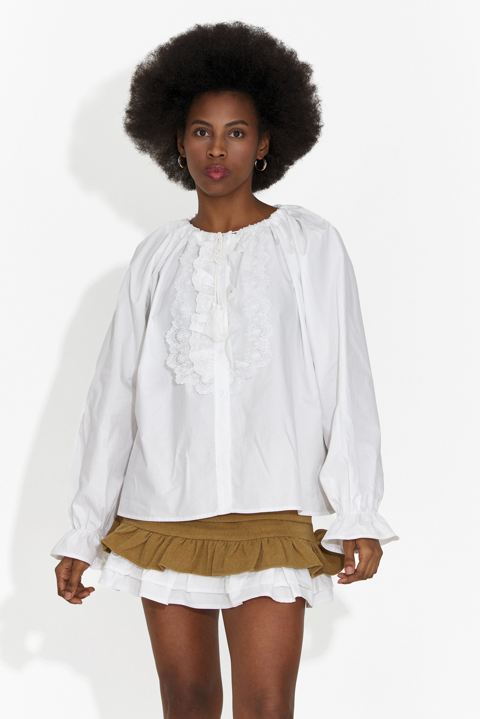 Дамска ежедневна кафява пола Helenia Bogas