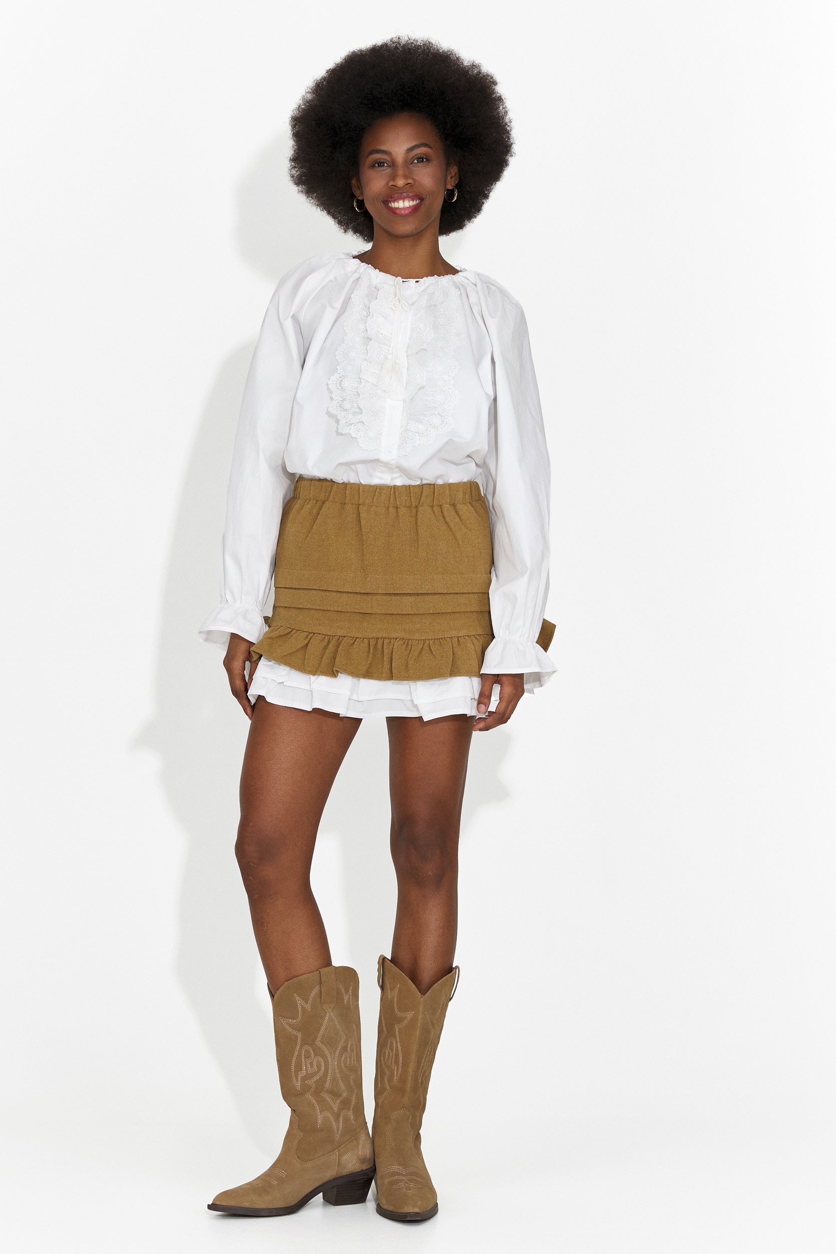 Хеления Богас Кежуал кафява пола за жени